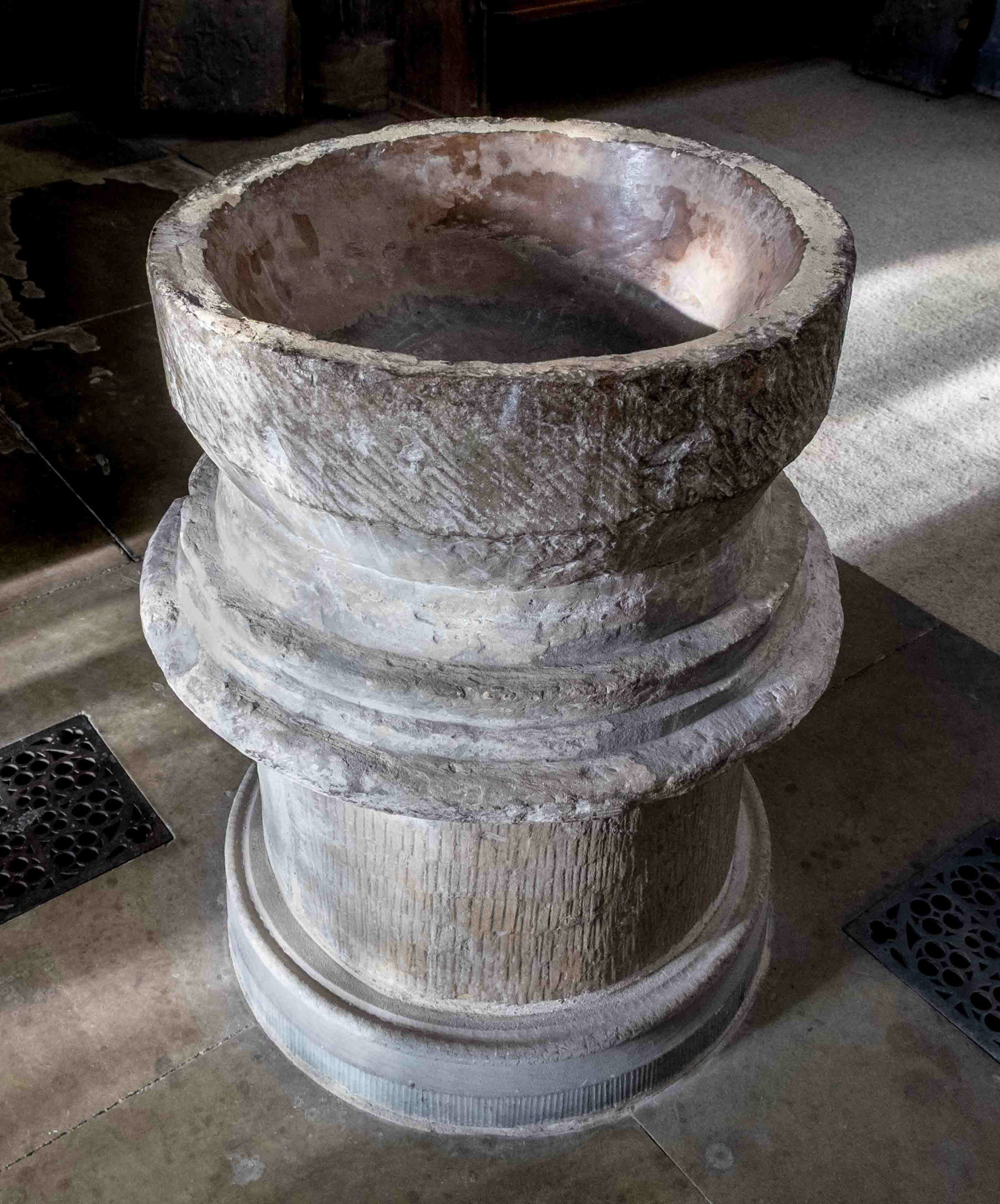 Baptism Font - Church of Saint Peter and Saint Paul - Pickering North Yorkshire UK 2017