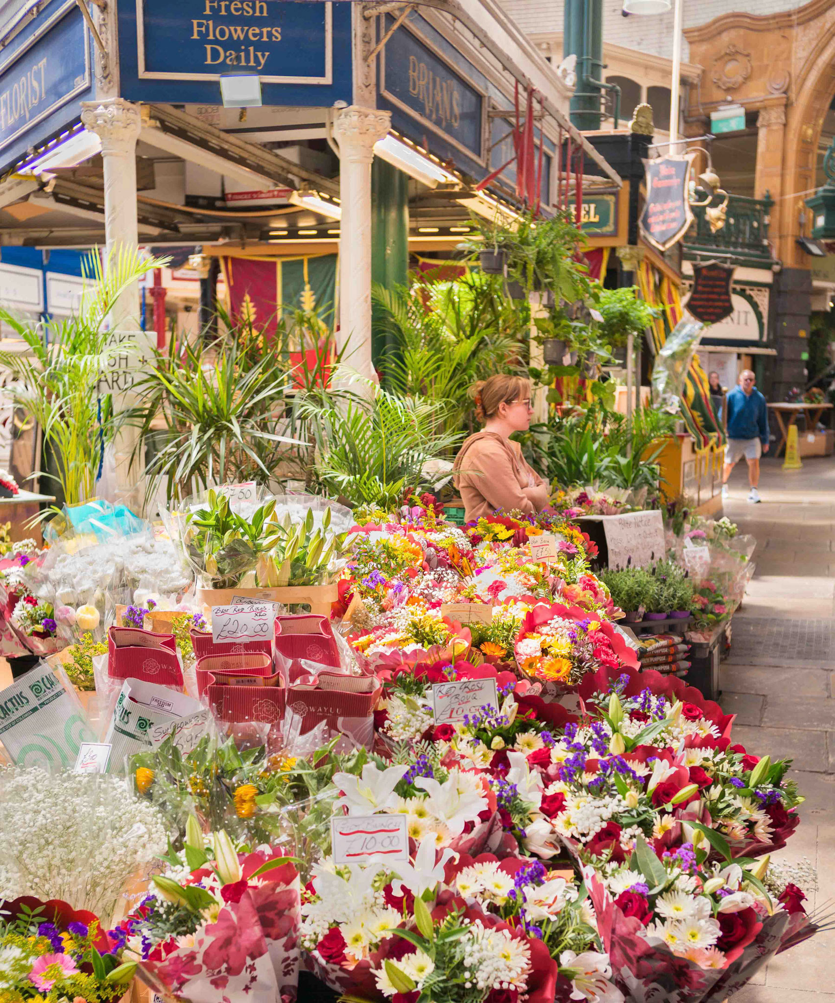Florist in Kirkgate Market - Leeds UK