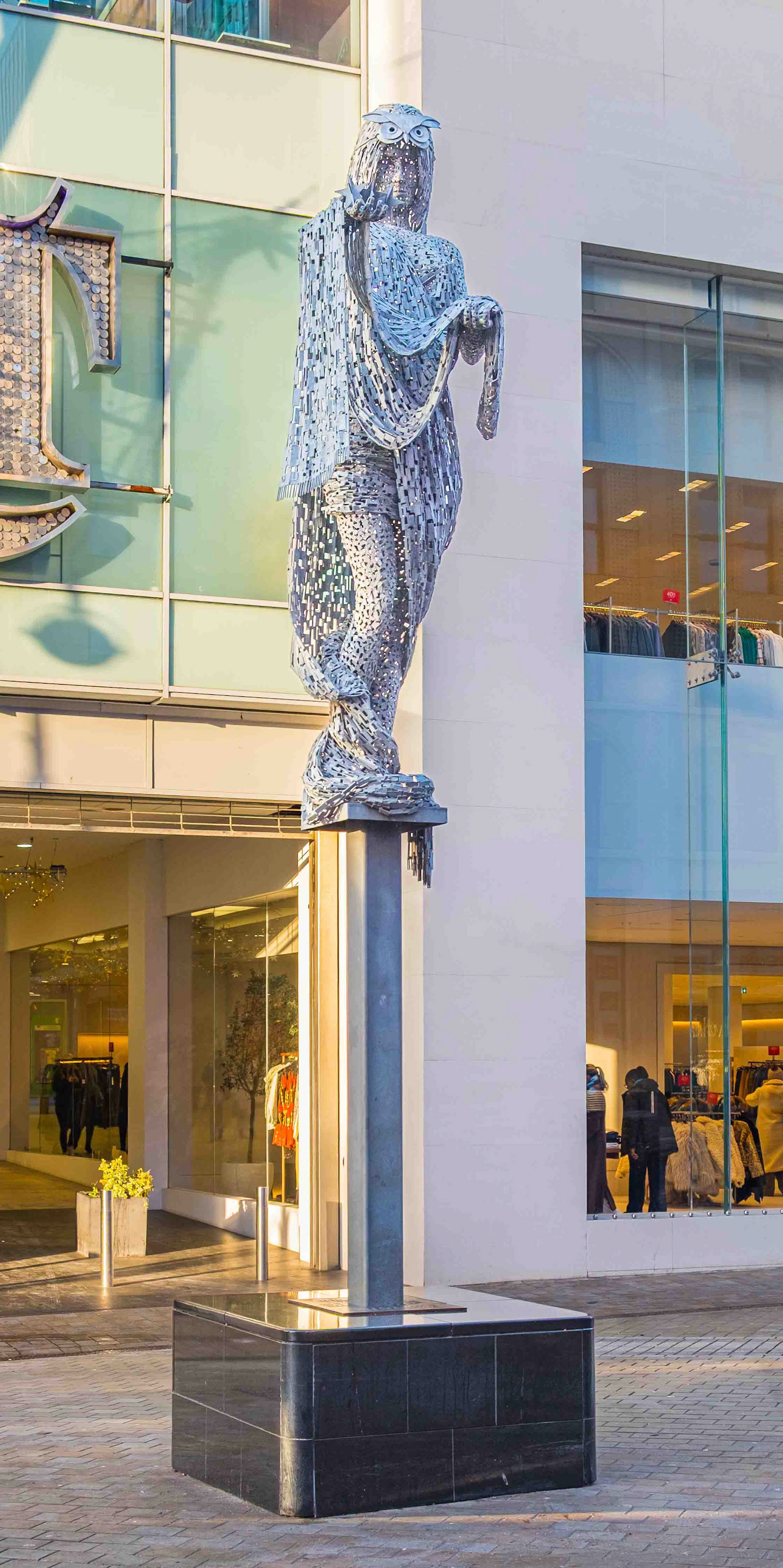 The Briggate Minerva Statue - Leeds Yorkshire UK