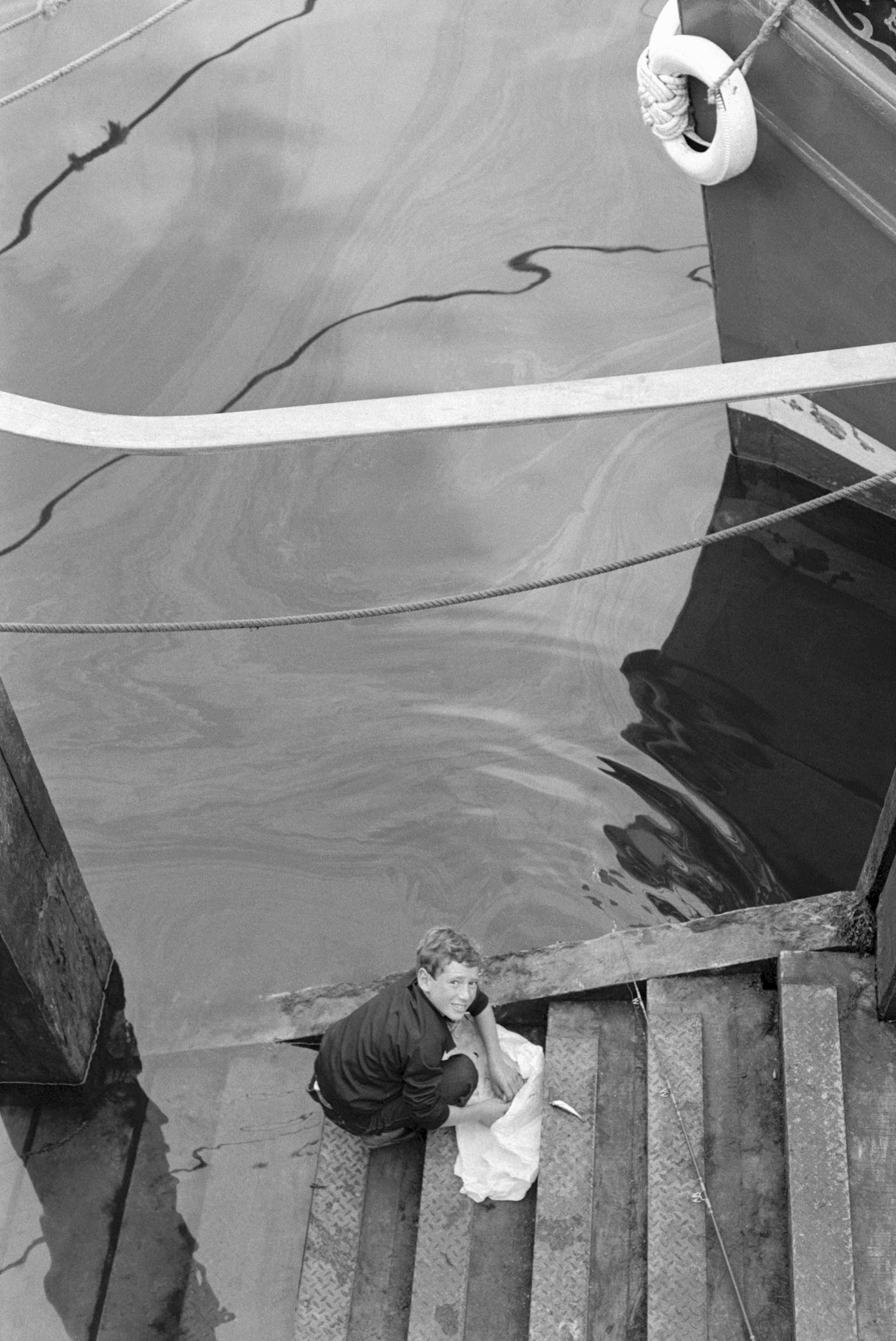 Boy Fishing - Oban Scotland UK 1982