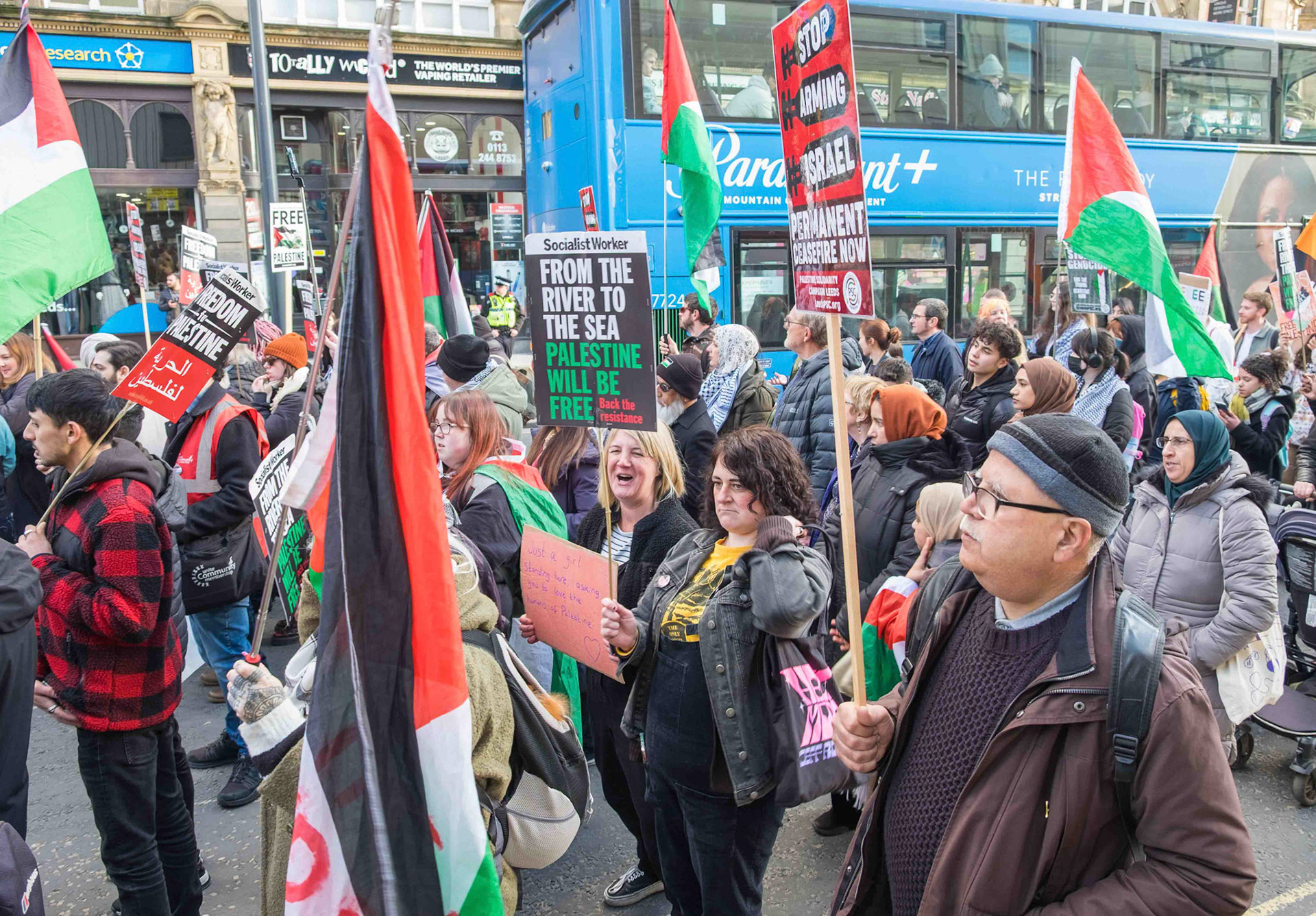 March by the Leeds Palestine Solidarity Campaign - Leeds UK 2024