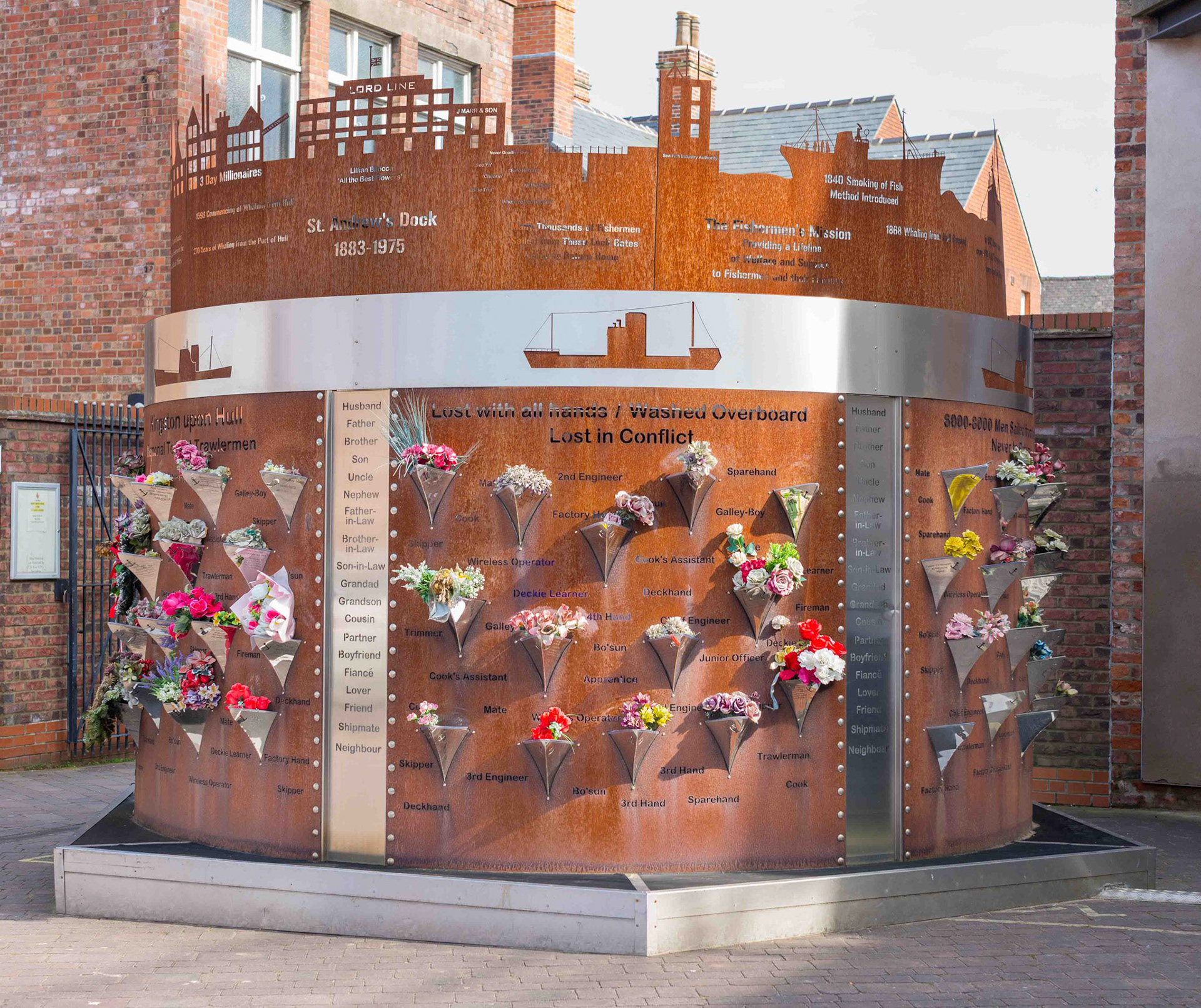 The Last Trip Memorial alternate view - Kingston upon Hull UK