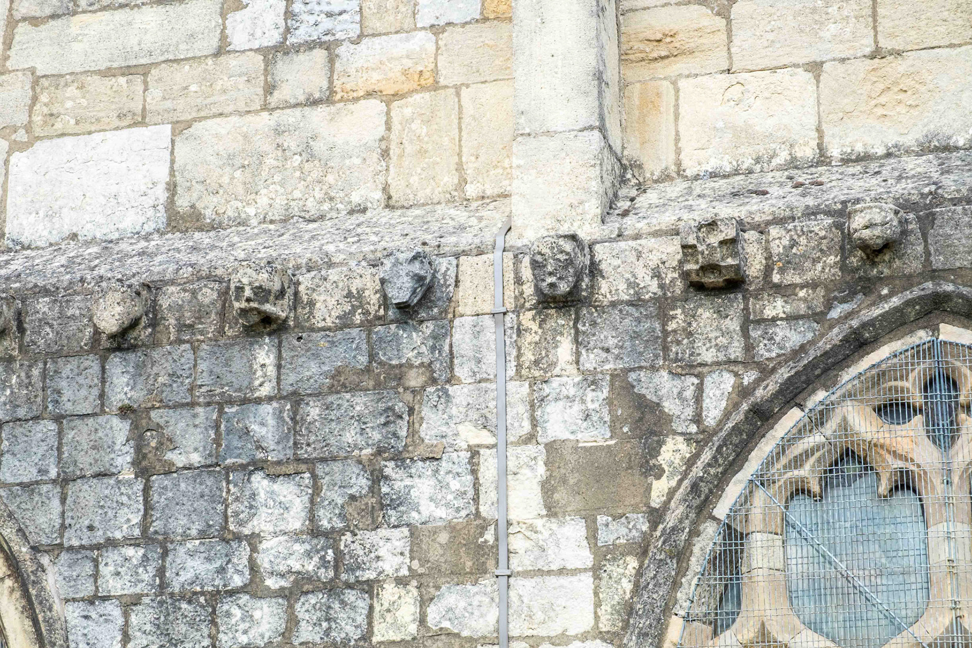 Corbels on the South Wall exterior - St. Oswald's Church - Crowle Lincolnshire UK 2025