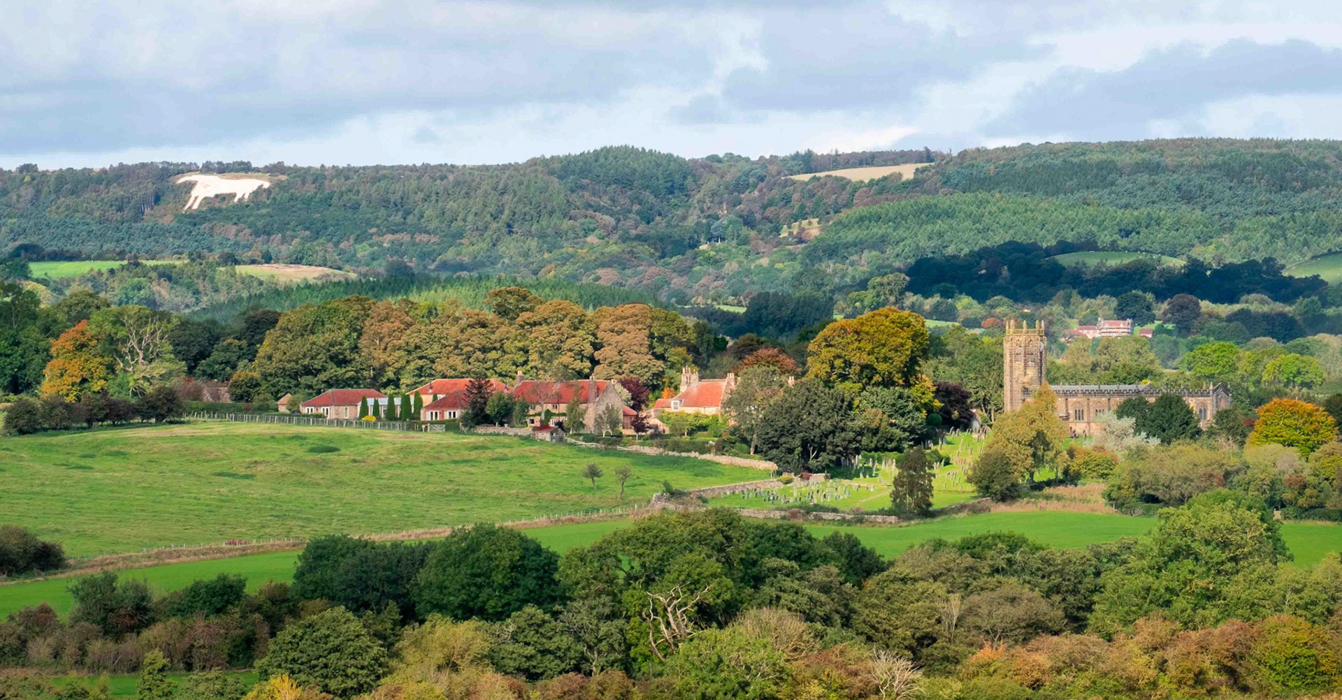 Coxwold and the White Horse - North Yorkshire UK 2021