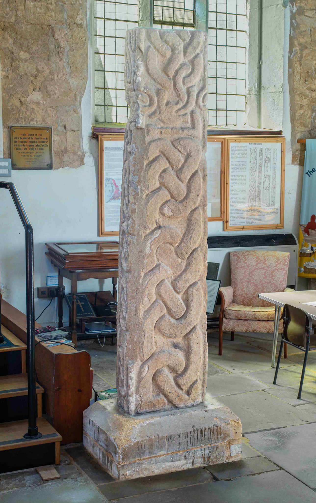 The Crowle Stone looking towards the South Wall - St. Oswald's Church Crowle Lincolnshire UK 2025