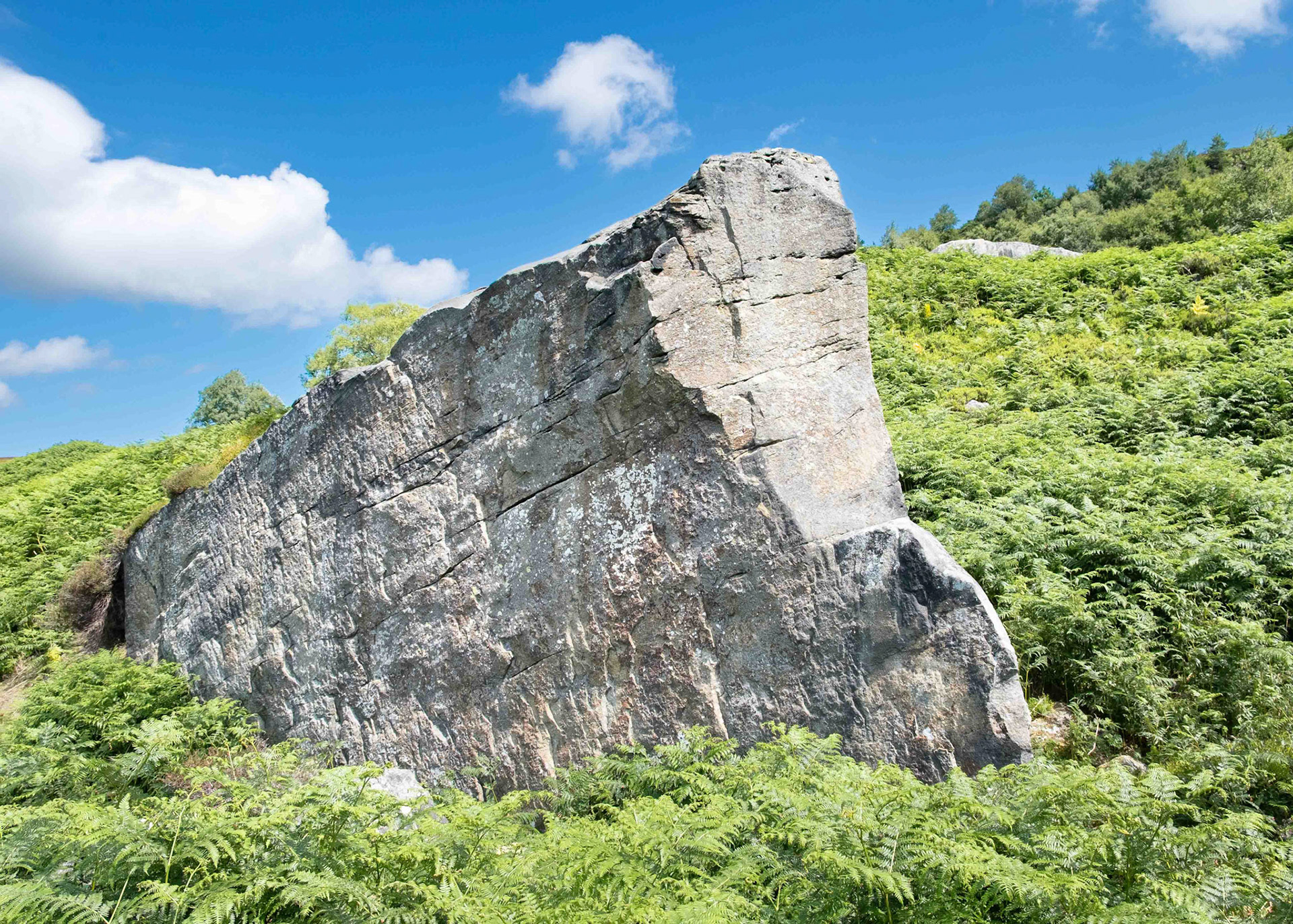 Ship Stone at Tripsdale looking East - North York Moors UK