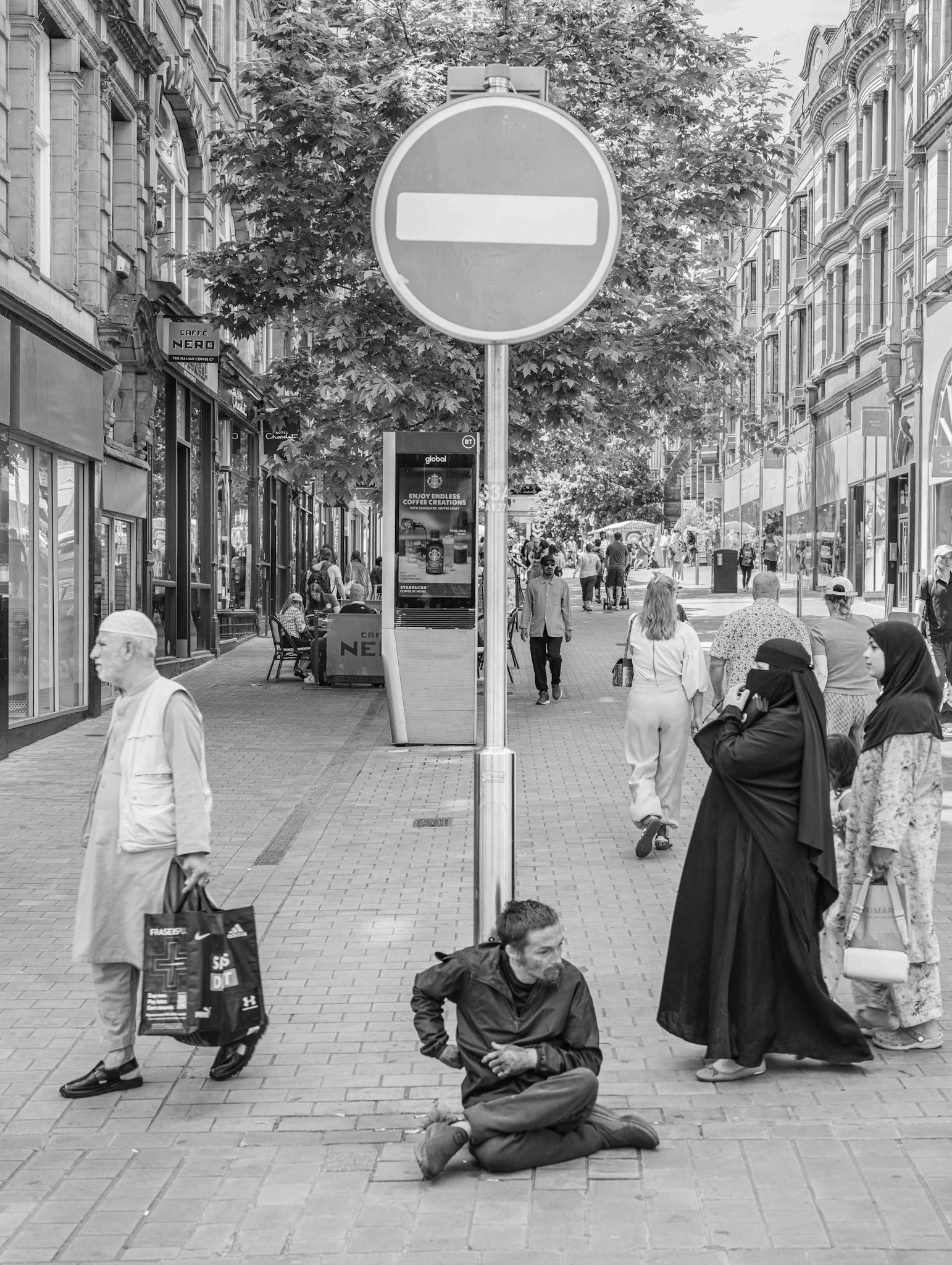 Man Sat on Street - Leeds UK