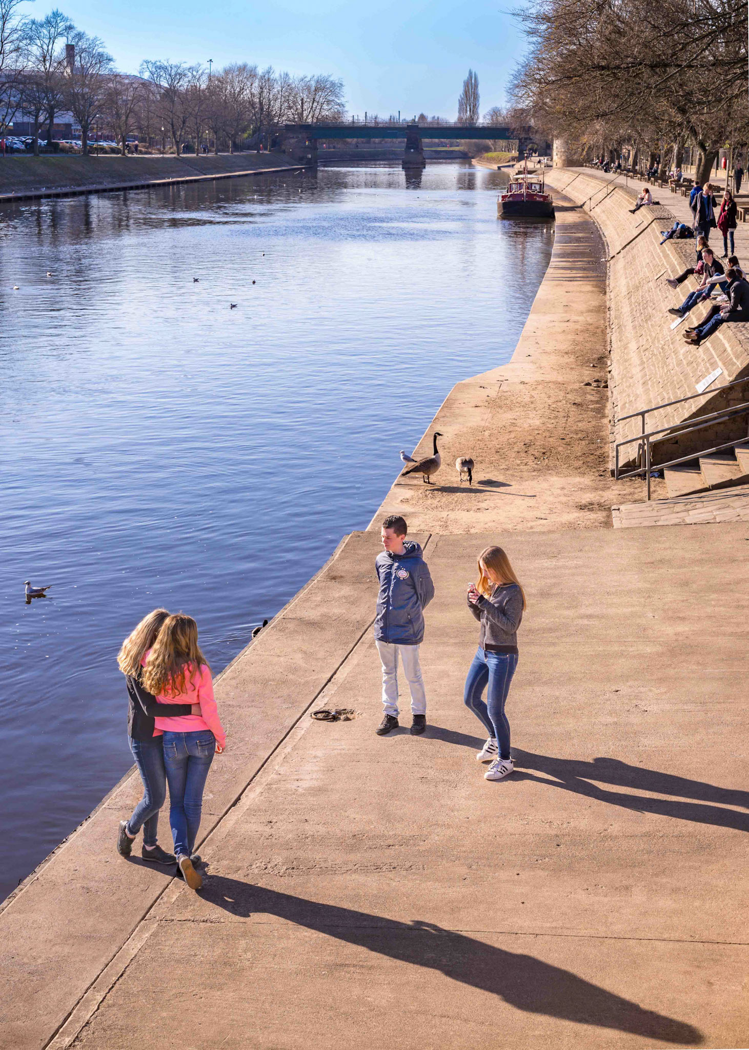 Taking Photos at the Ouse - York North Yorkshire UK