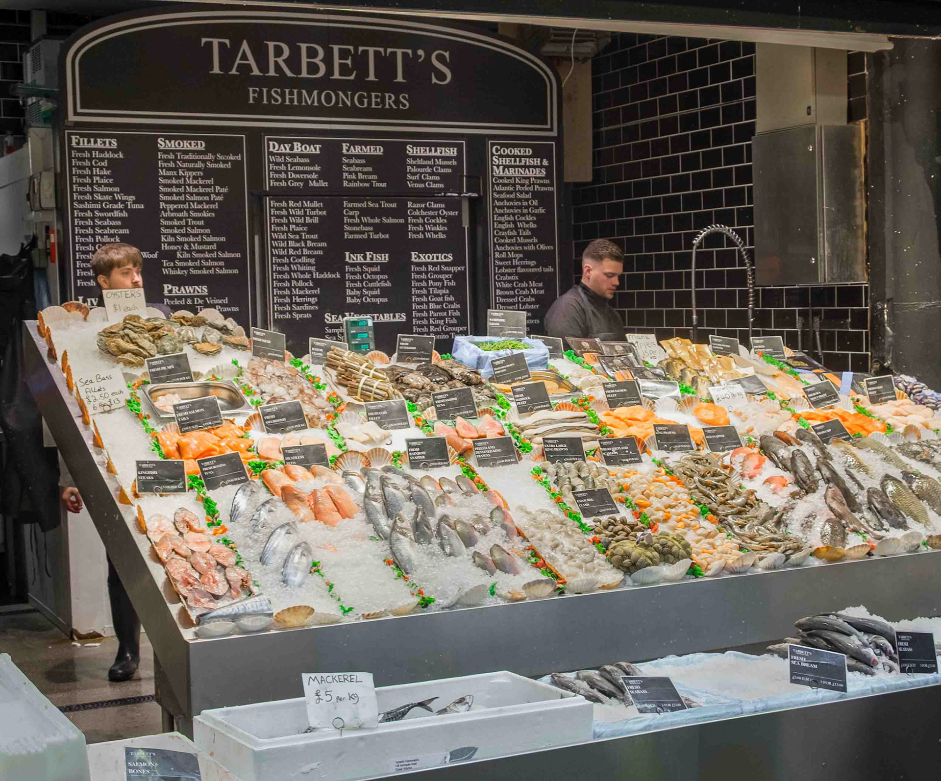 Fishmongers at Kirkgate Market - Leeds UK 2025