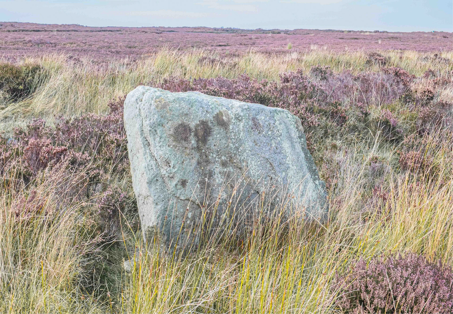 Yarlsey Hill Waymarker Stone looking North - North York Moors UK 2024