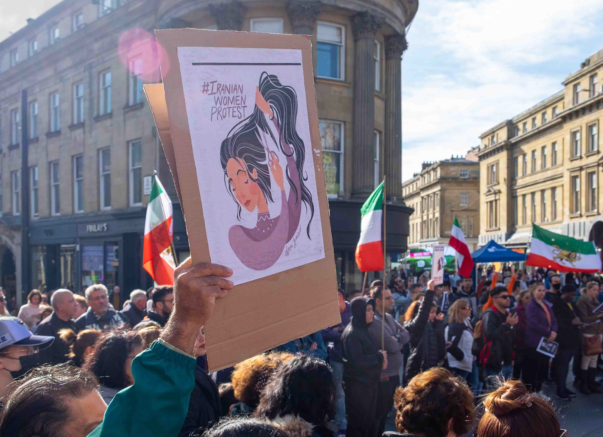 Iranian Women Protest - Newcastle upon Tyne UK