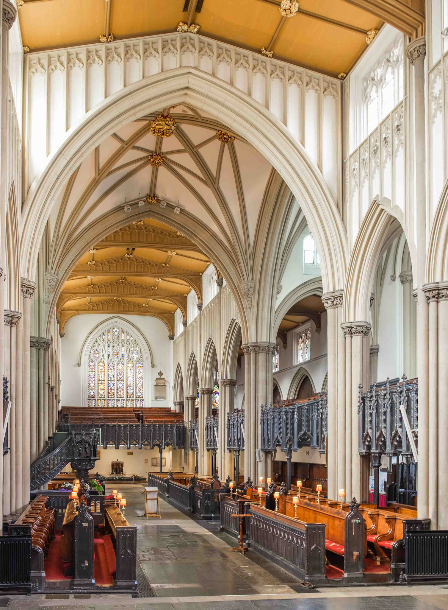 Leeds Minster UK internal view looking West - Leeds UK 2022