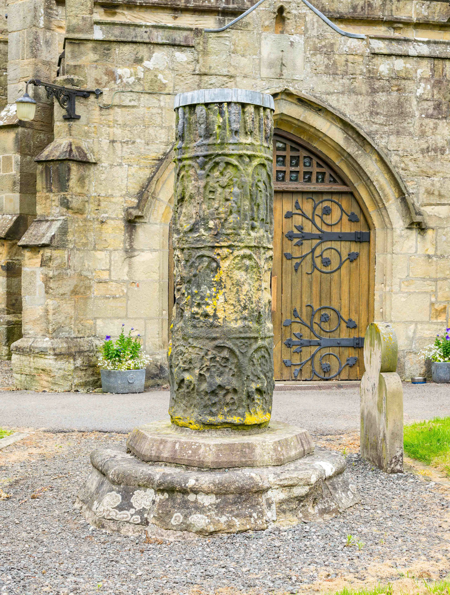 Ancient Cross remains - St Mary's Church  Masham North Yorkshire UK 2024