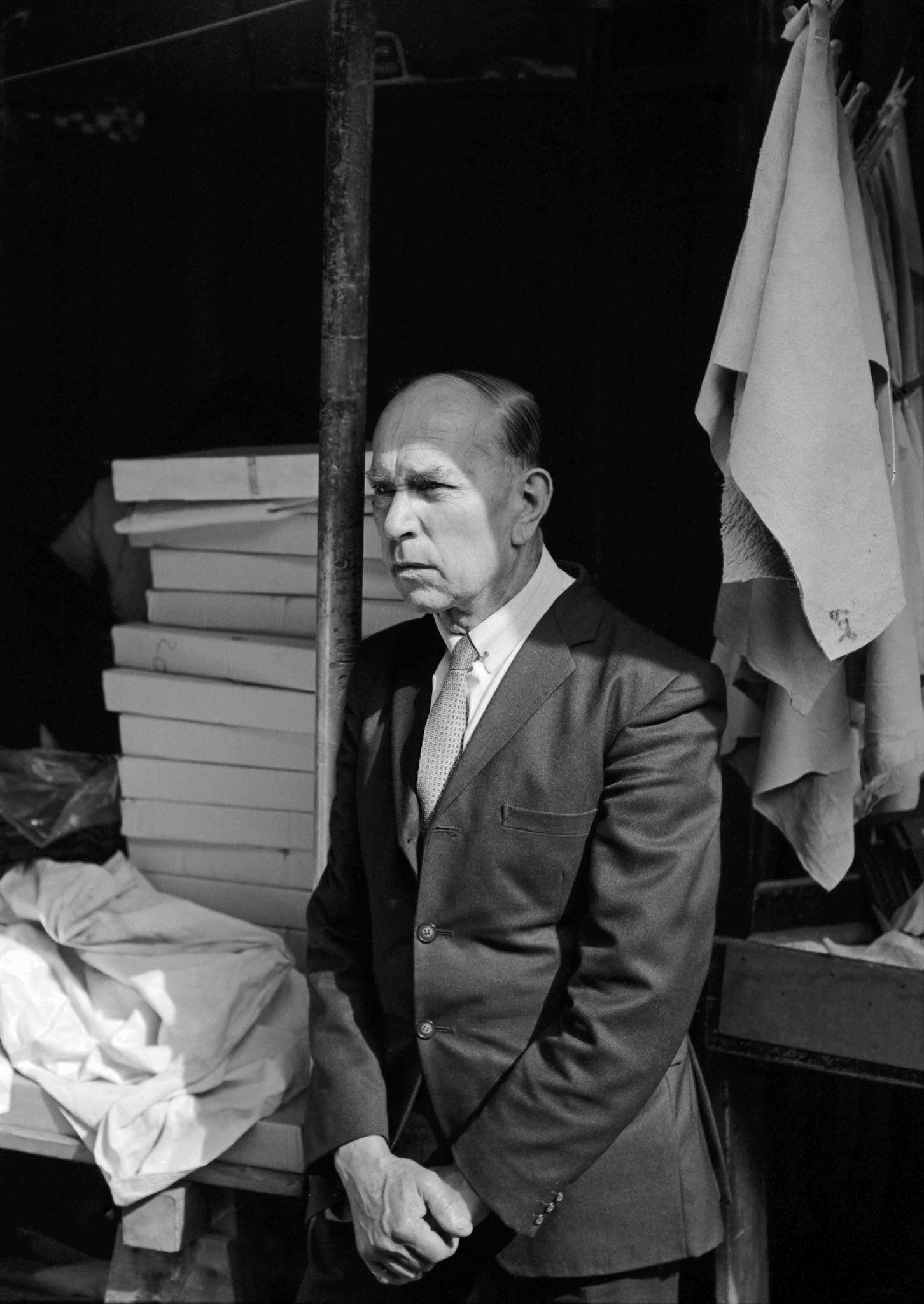 Man Stood -  Sheaf Market Sheffield 1970's