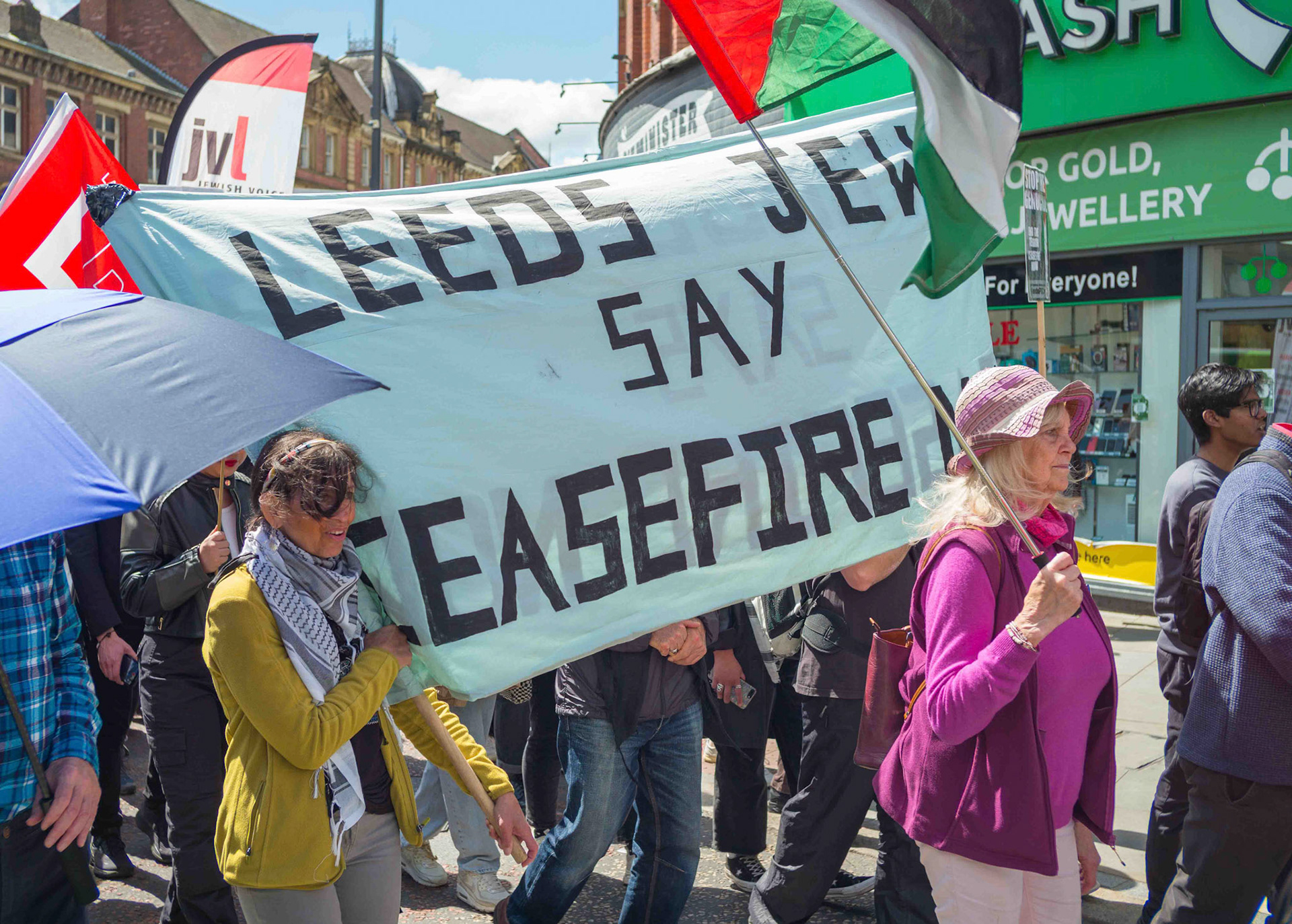 March by the Leeds Palestine Solidarity Campaign - Leeds UK 2024