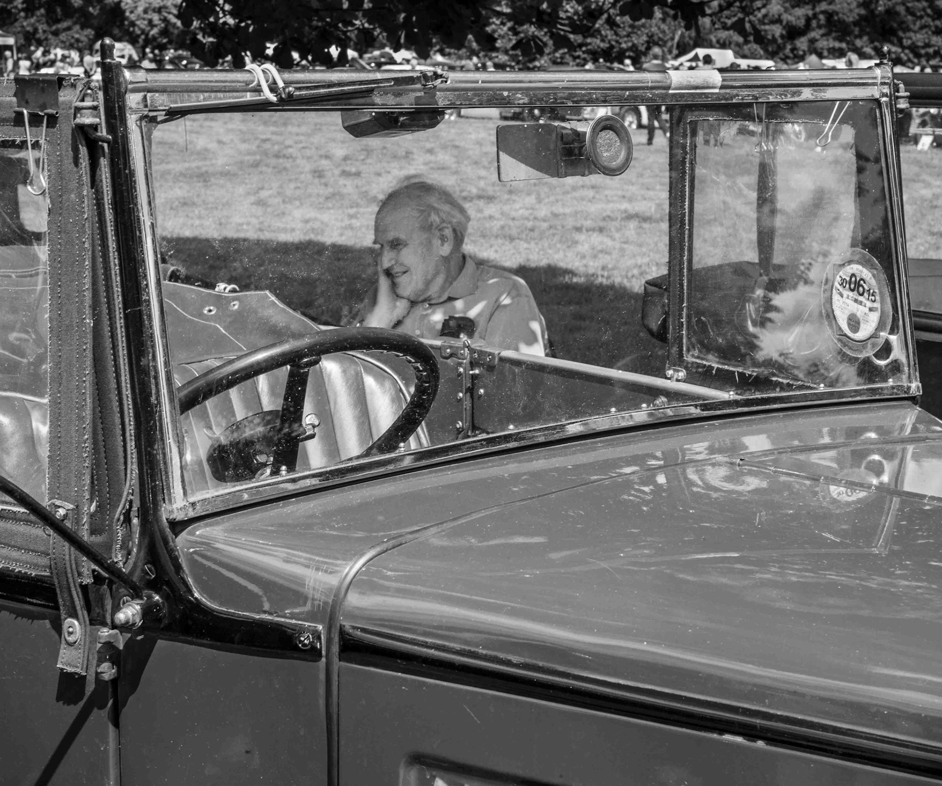 Man at Car Show - Newby Hall North Yorkshire UK