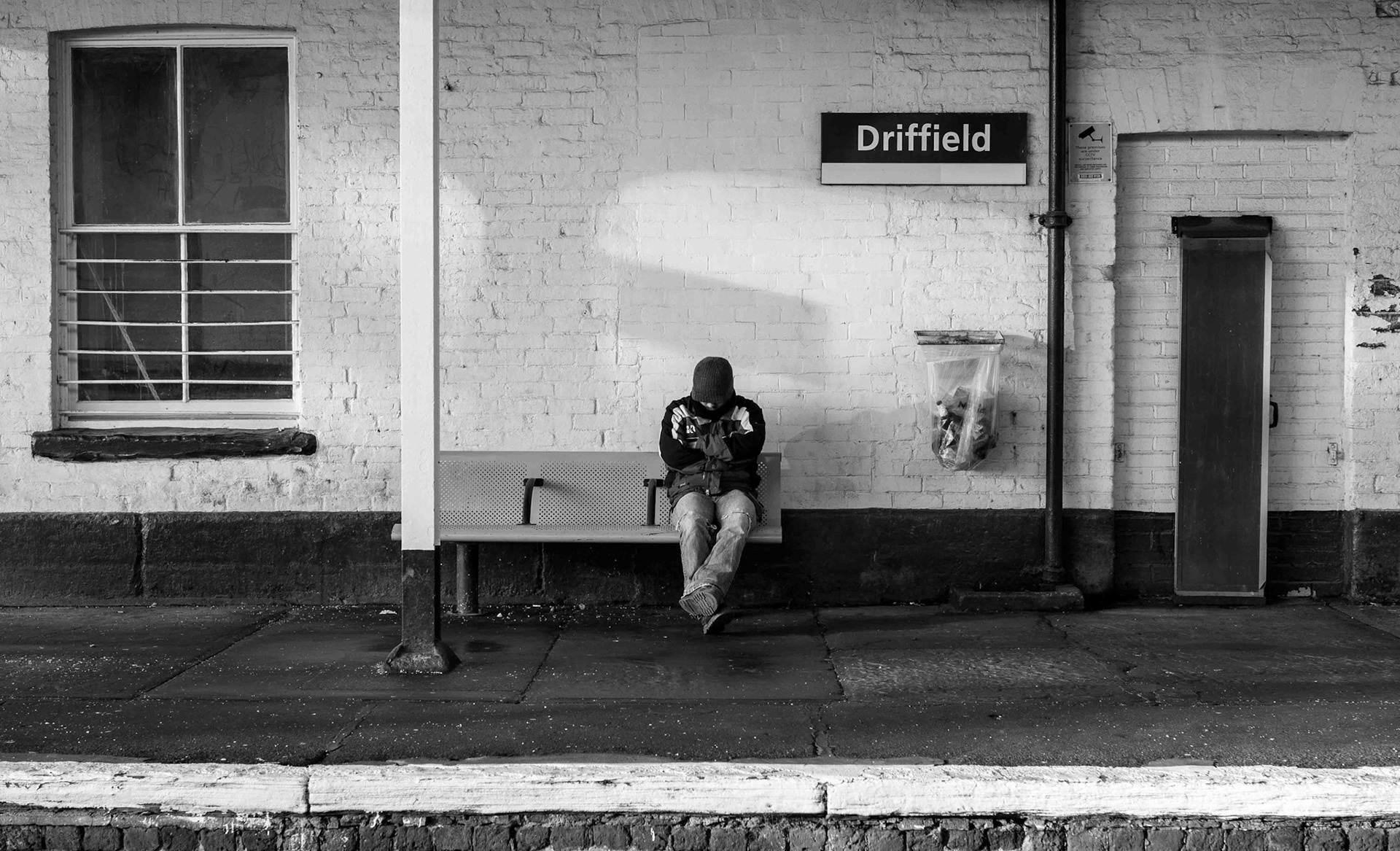 Man at Station - Driffield East Yorkshire UK