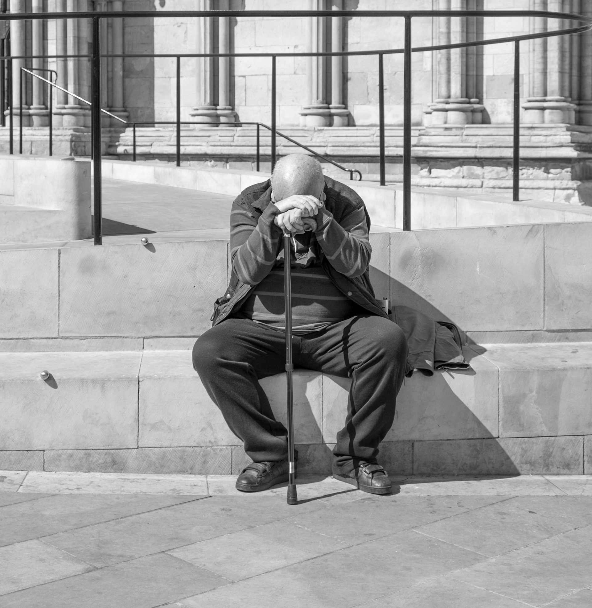 Man Sat - York Minster North Yorkshire UK