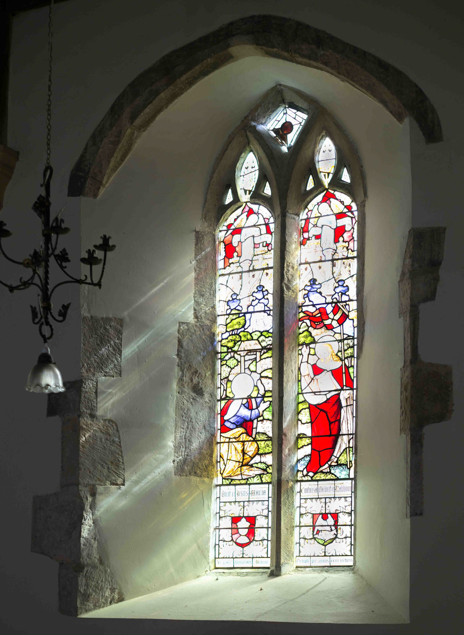 Window at Parish Church of Saint King Oswald - Oswaldkirk North Yorkshire UK 2016