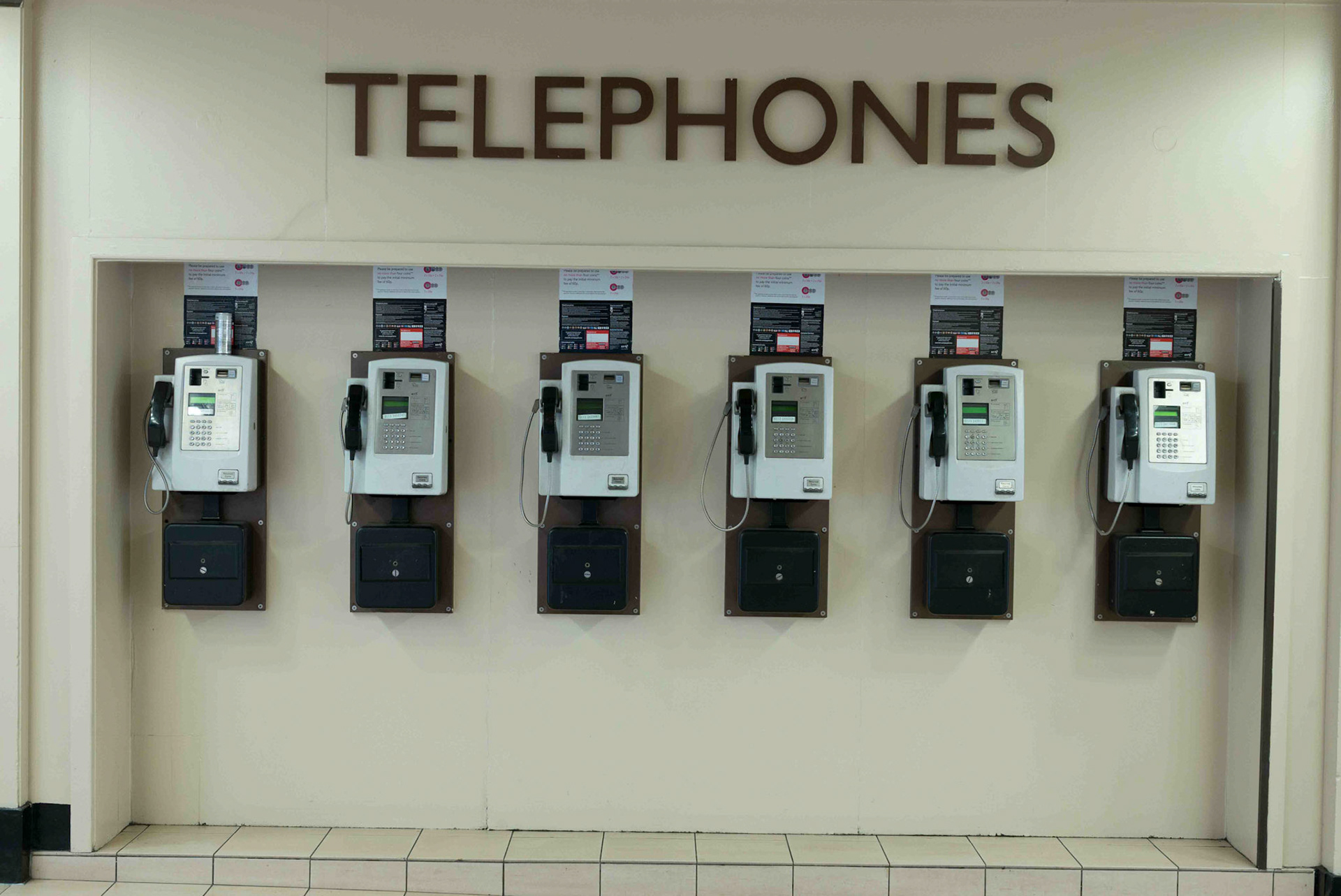 Telephones - Leeds Station West Yorkshire UK 2017