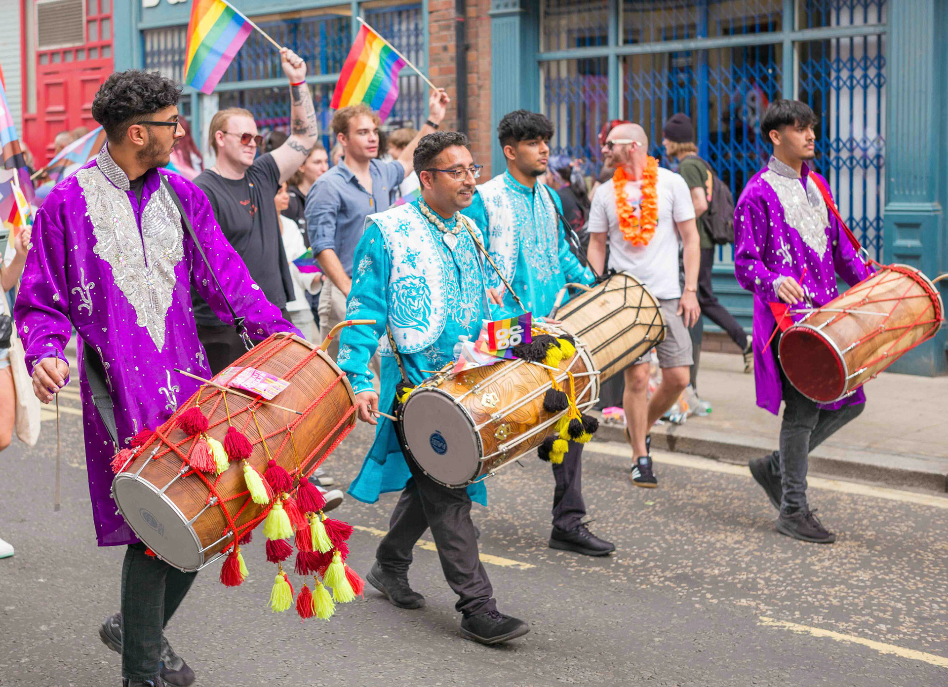 Drummers at Pride Parade - Leeds UK