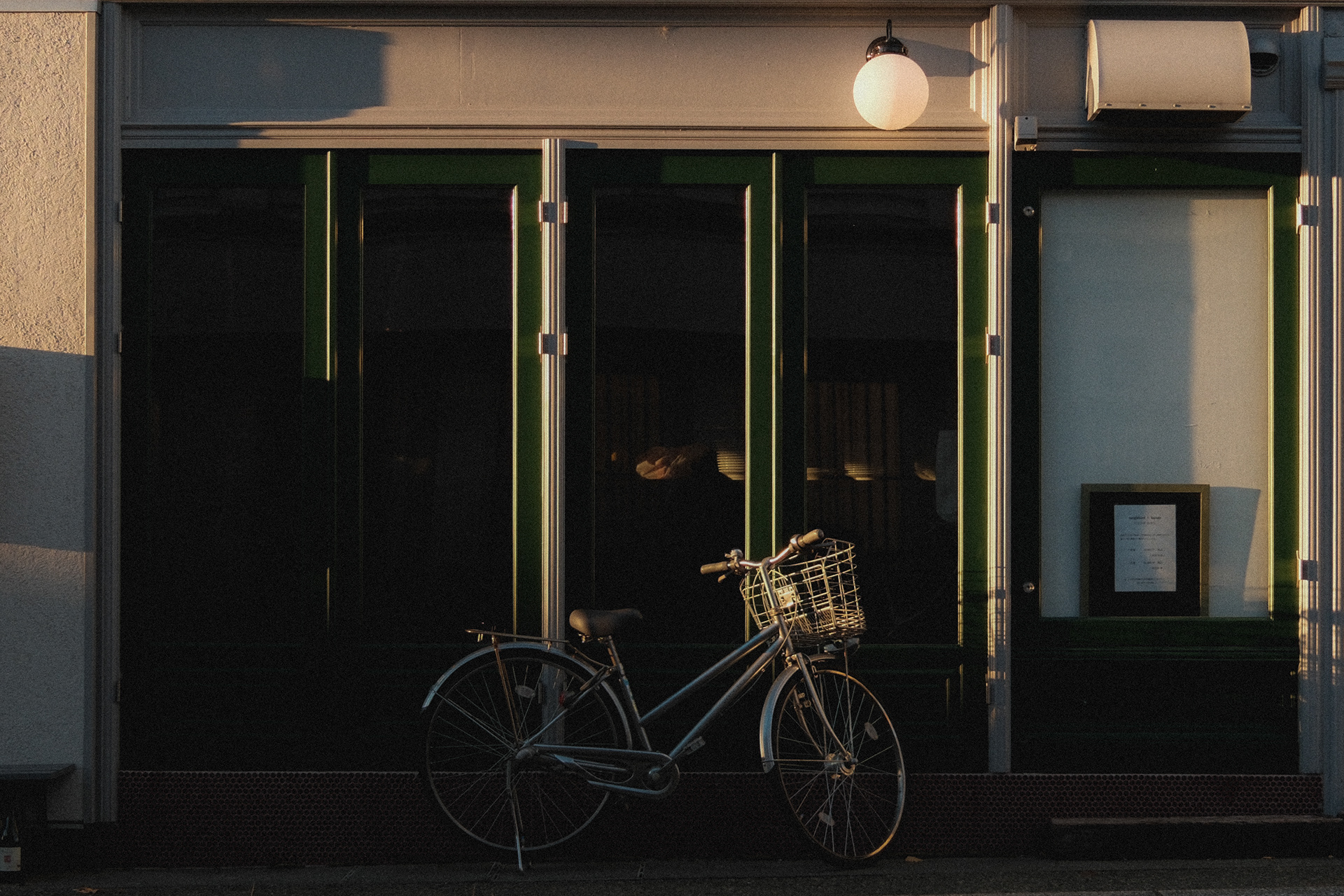 I noticed that almost every shop and home here—I’m not sure if it’s like this in all of Japan—has a bike parked out front.