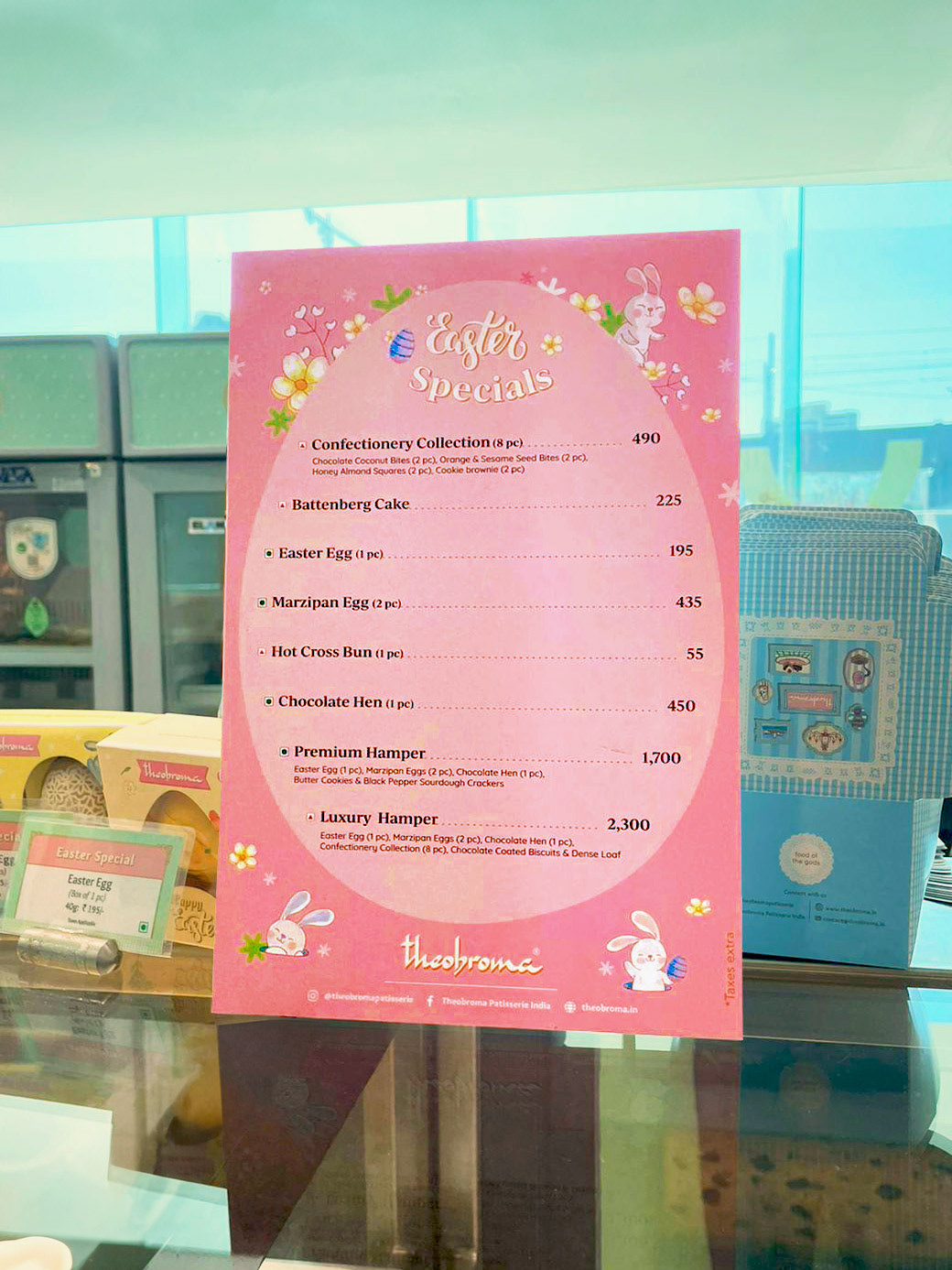 Easter Menu Countertop