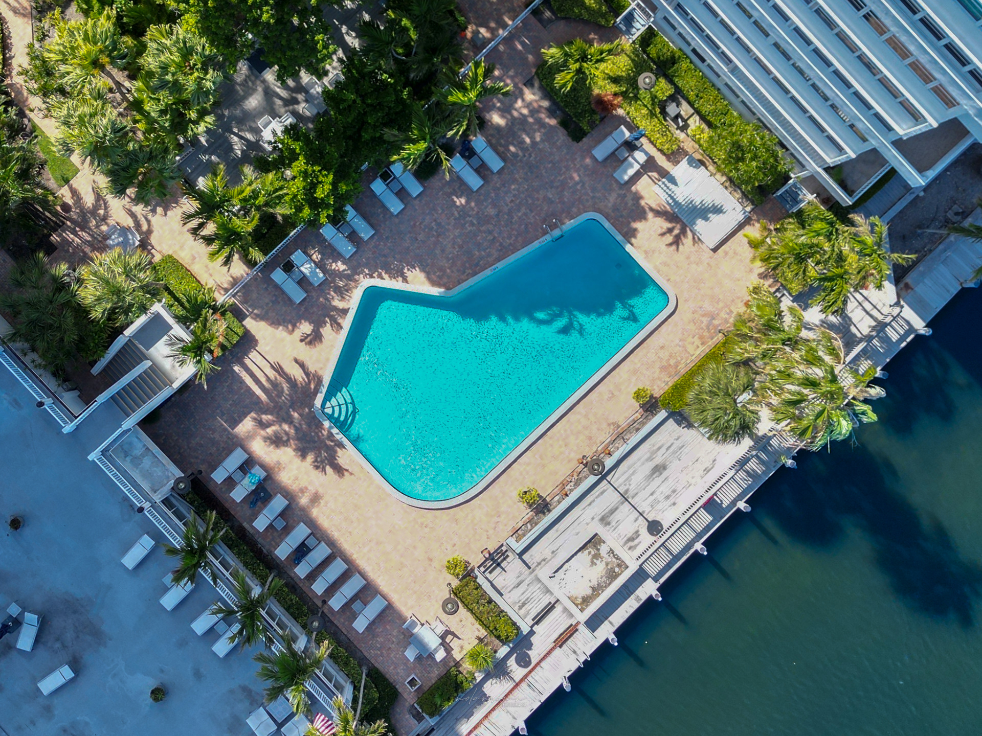 Top down shot of pool
