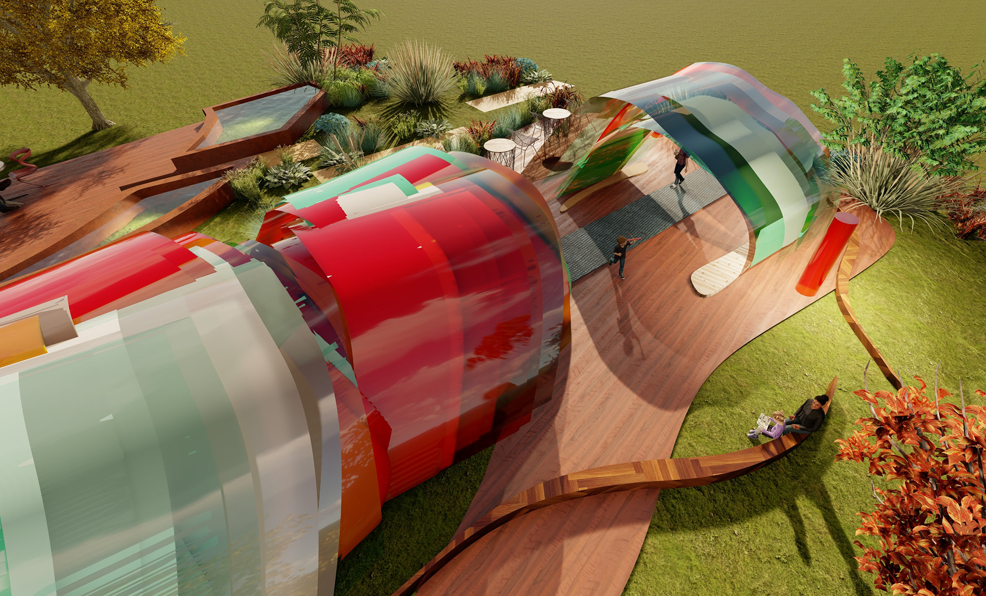 Glass Sculpture from Above