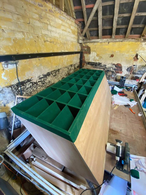 Bespoke violin shelving unit