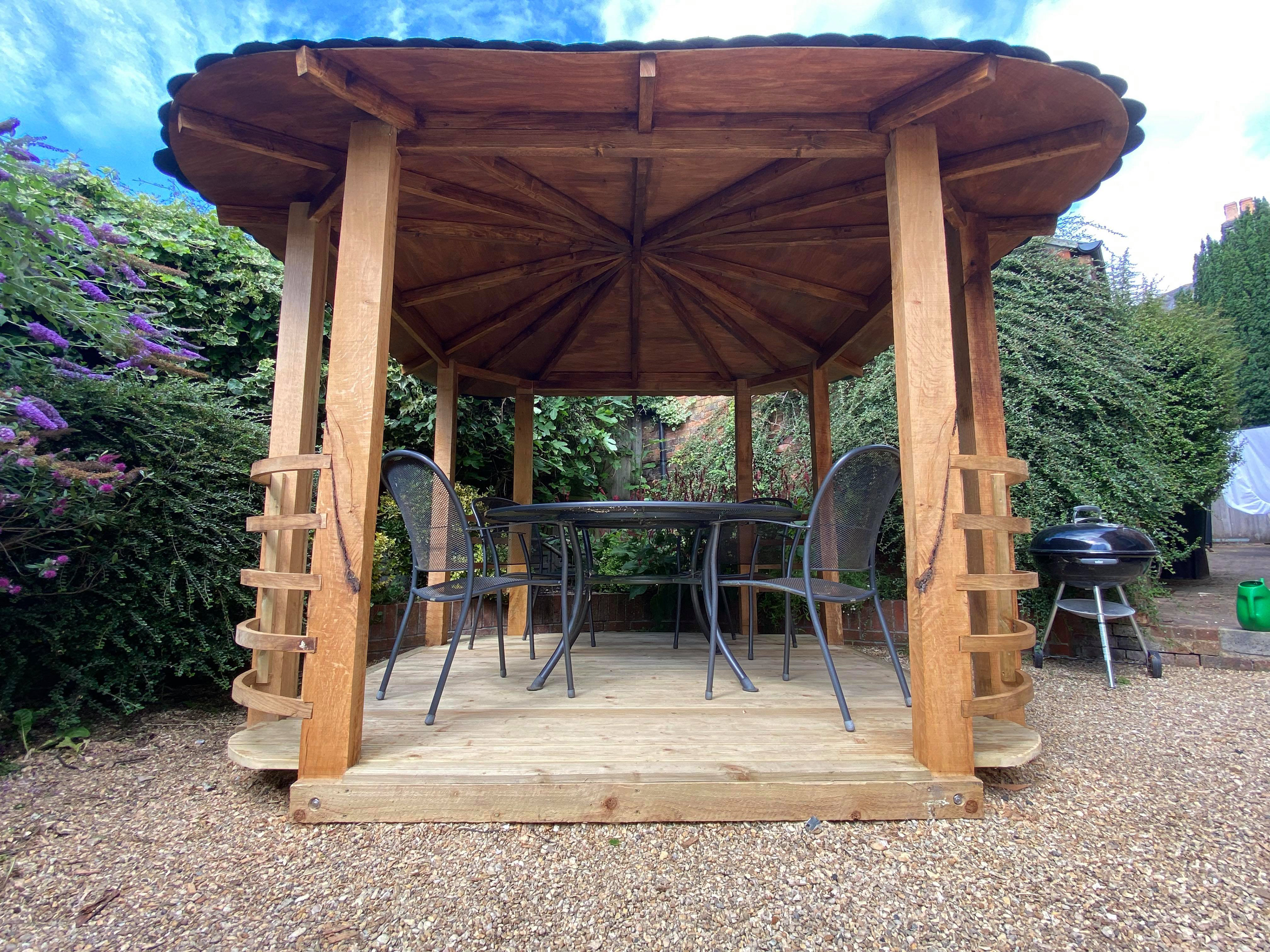 Oak framed pergola
