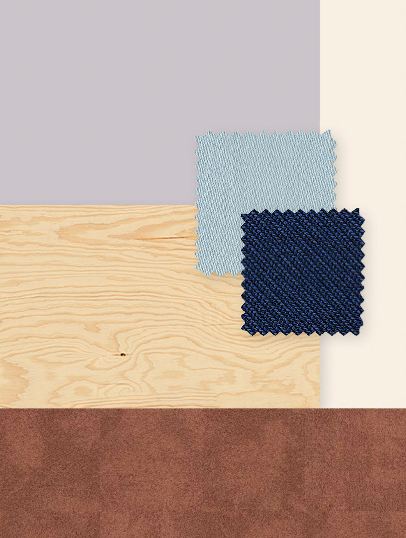 Materialcollage Privatzimmer