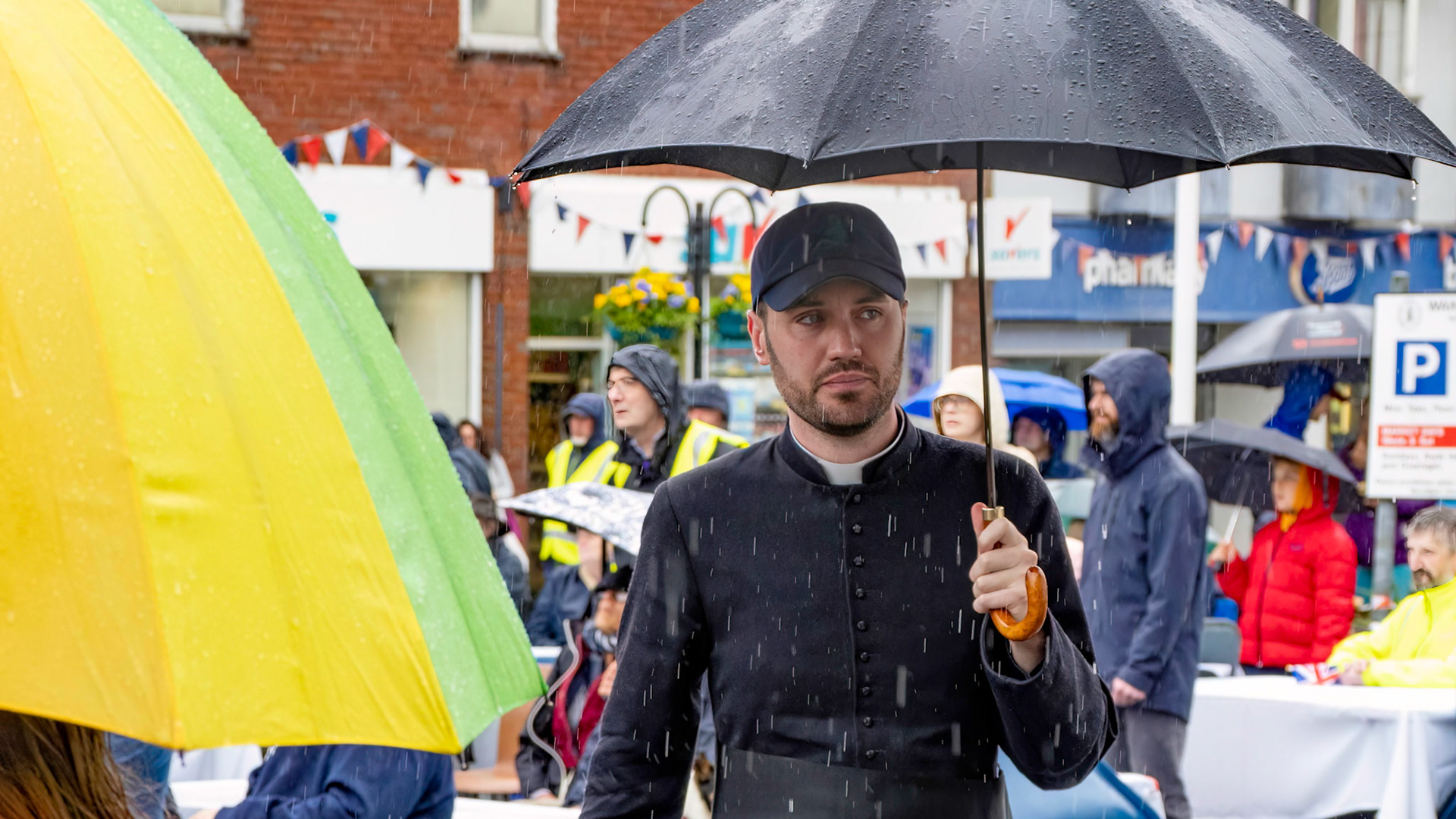 Fr Benji enjoying English weather, Wantage, May 2023