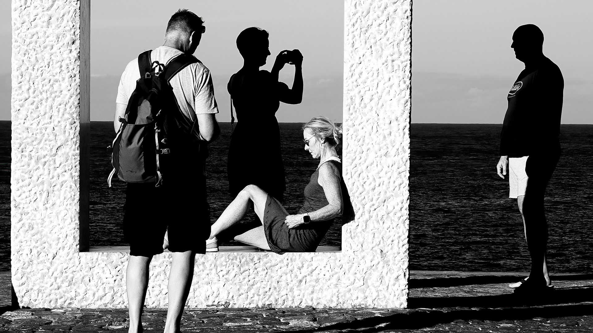 Silhouettes in Garachico, Tenerife, November 2023