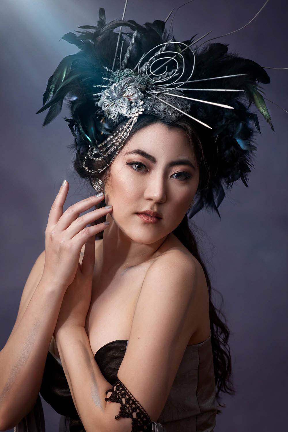 Photography: At Dawn and Dusk Art; Makeup: Liz Boures; Model/Headdress: Haemy Chung; Dress: Sew Fairy Sweet