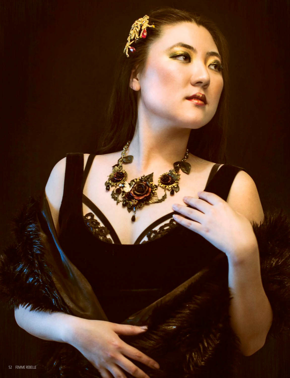 Femme Rebelle January 2018; Photography: Naomi Loghry; Styling/Makeup/Model: Haemy Chung; Jewelry: Necrosarium; Topsy Turvy Designs