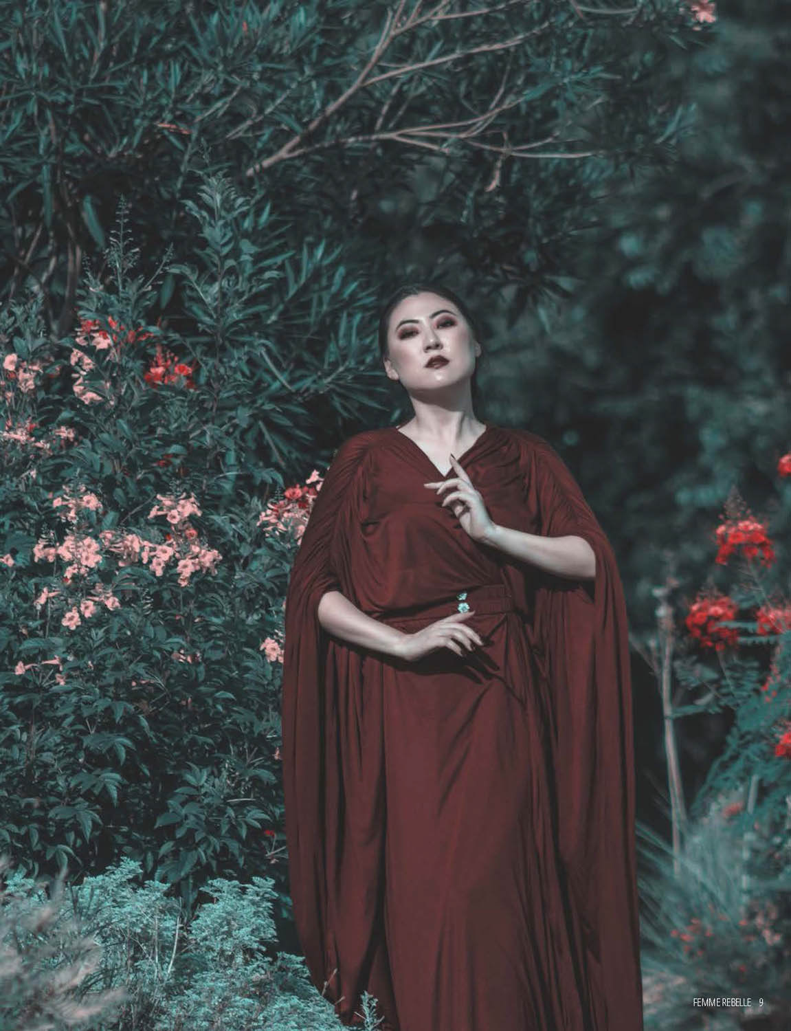 Femme Rebelle September 2018; Photography/Concept: Naomi Loghry; Makeup: Bethany Renfro; Model: Haemy Chung; Robe: Catherine D'Lish