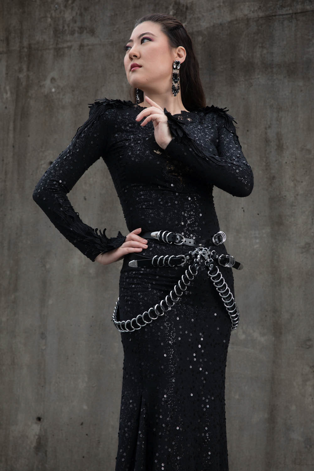 Photography: Alejandro Osma; Styling/Makeup/Hair/Model: Haemy Chung; Dress: Atelier Benson; Belt: Creepyyeha