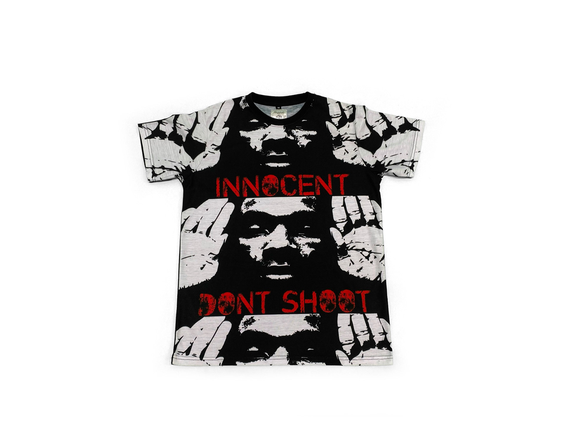 Don't Shoot t-shirt cut and sew/ sublimated