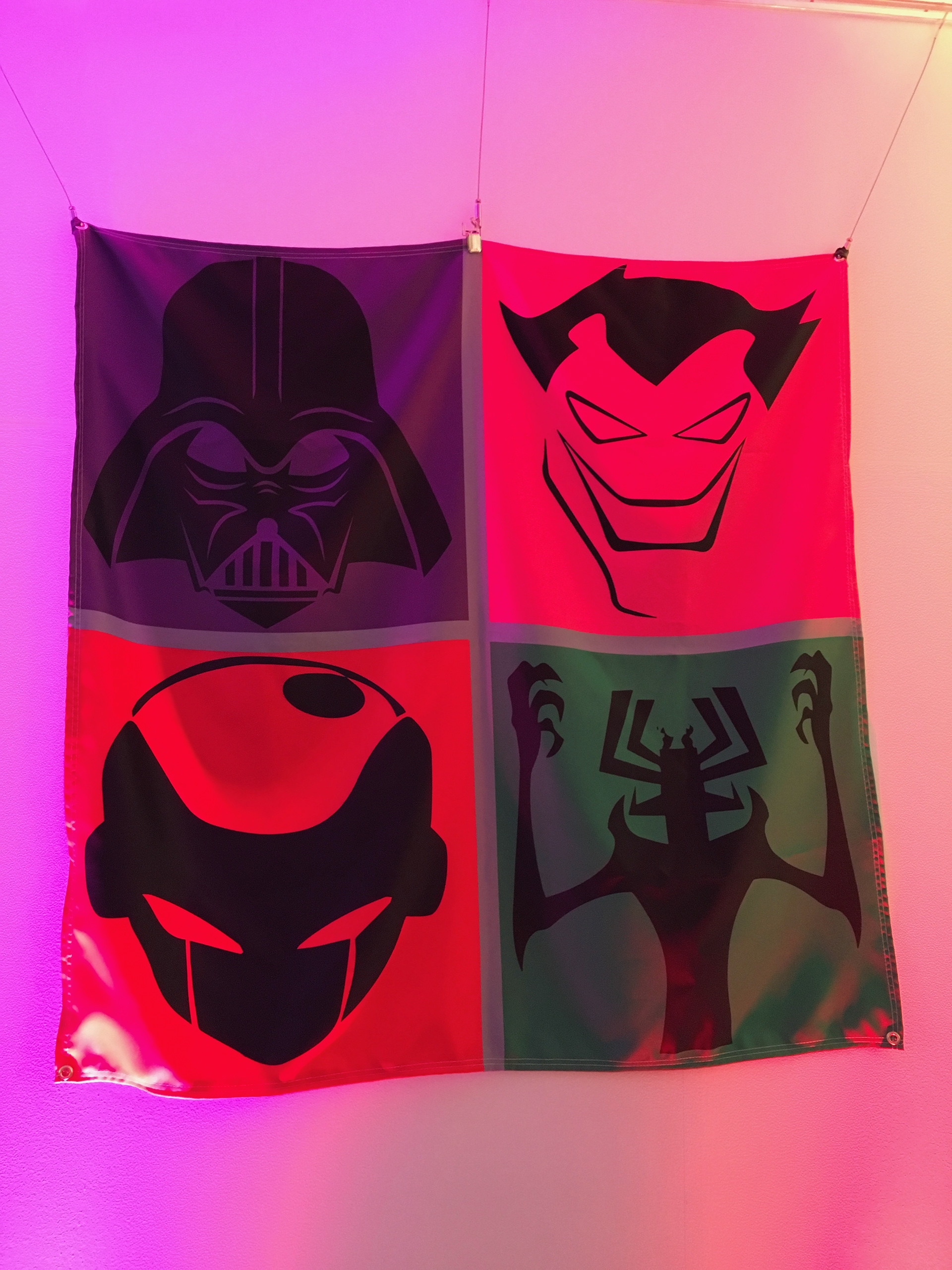 Banner hung during the pop-up shop