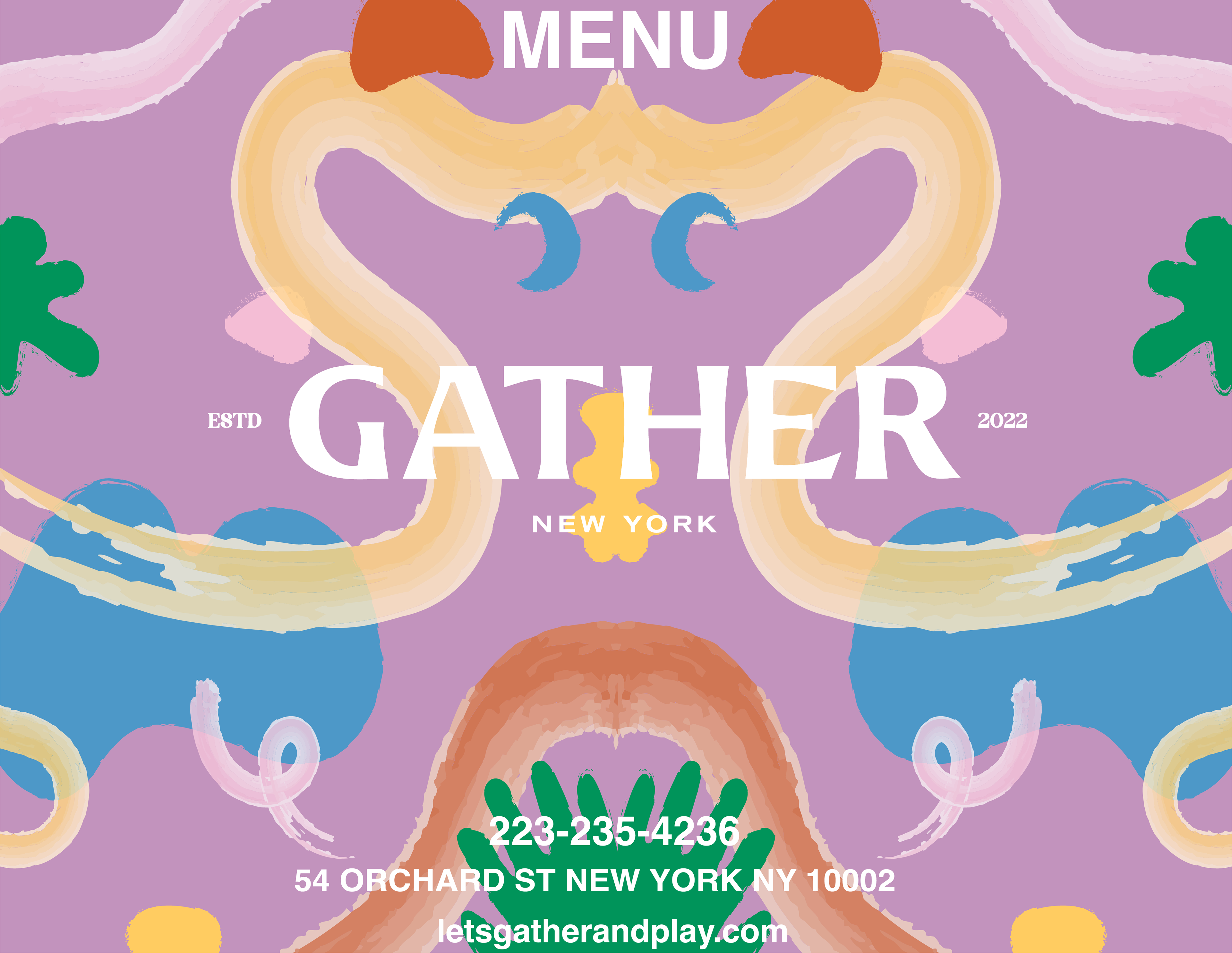 Food menu front cover