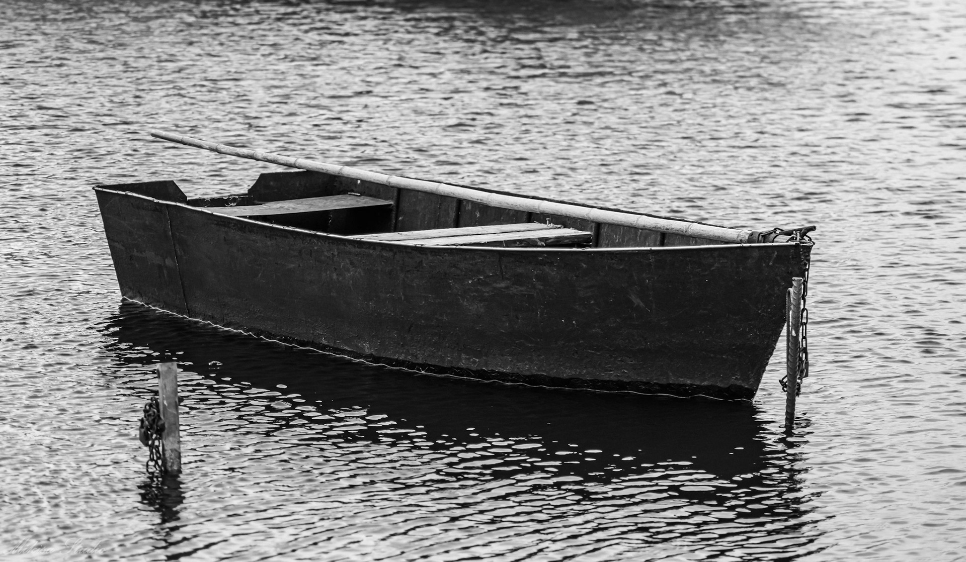 Petit port de pêche de Sainte Lumine, petite barque de pêcheur, photo 24