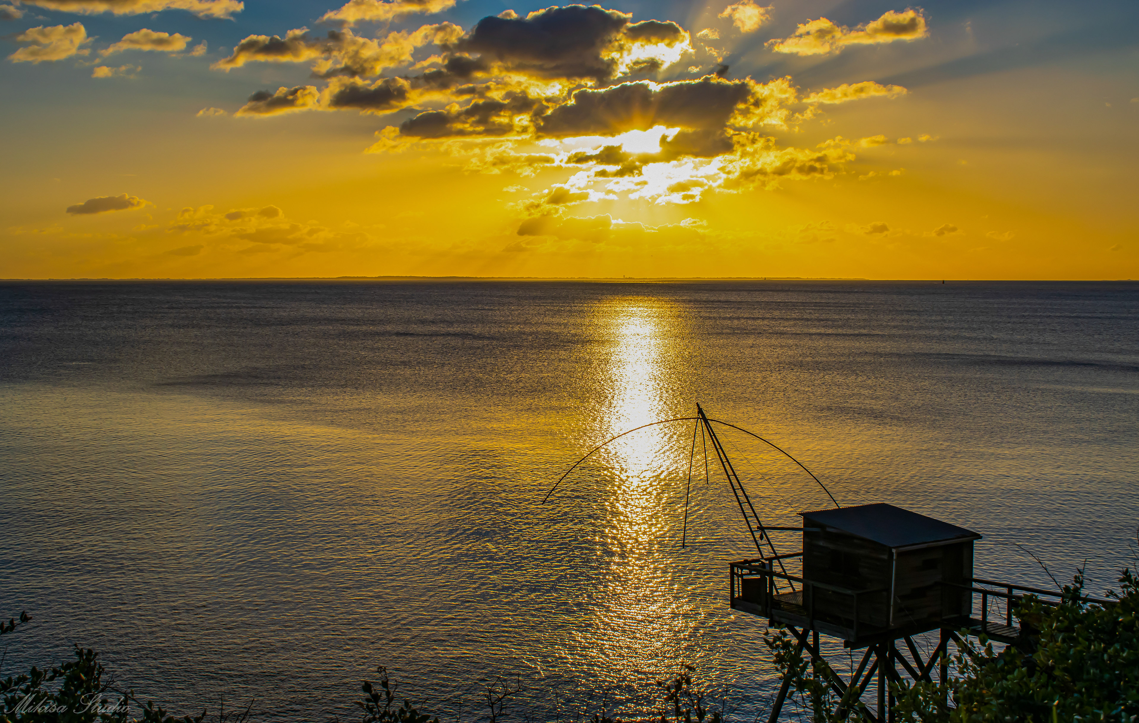 PORNIC, coucher de soleil sur les PECHERIES, le long de la côte de Jade, photo 40