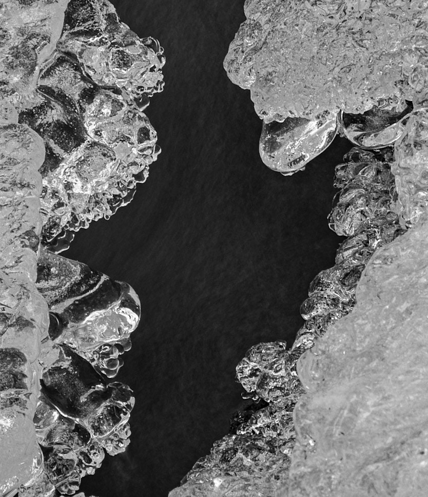 Ice Over a Running Stream