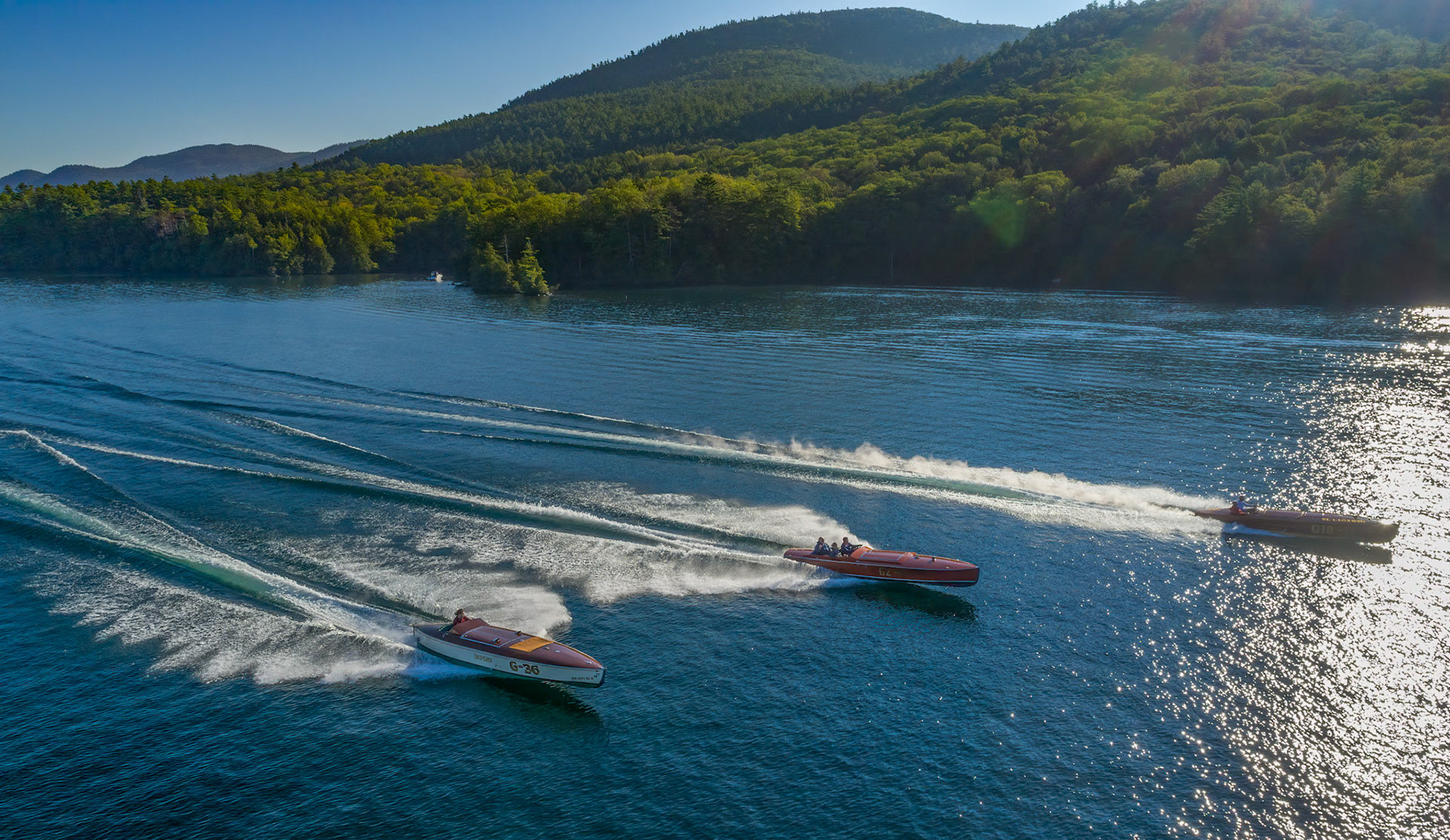 Classic Speedboats on Lake George