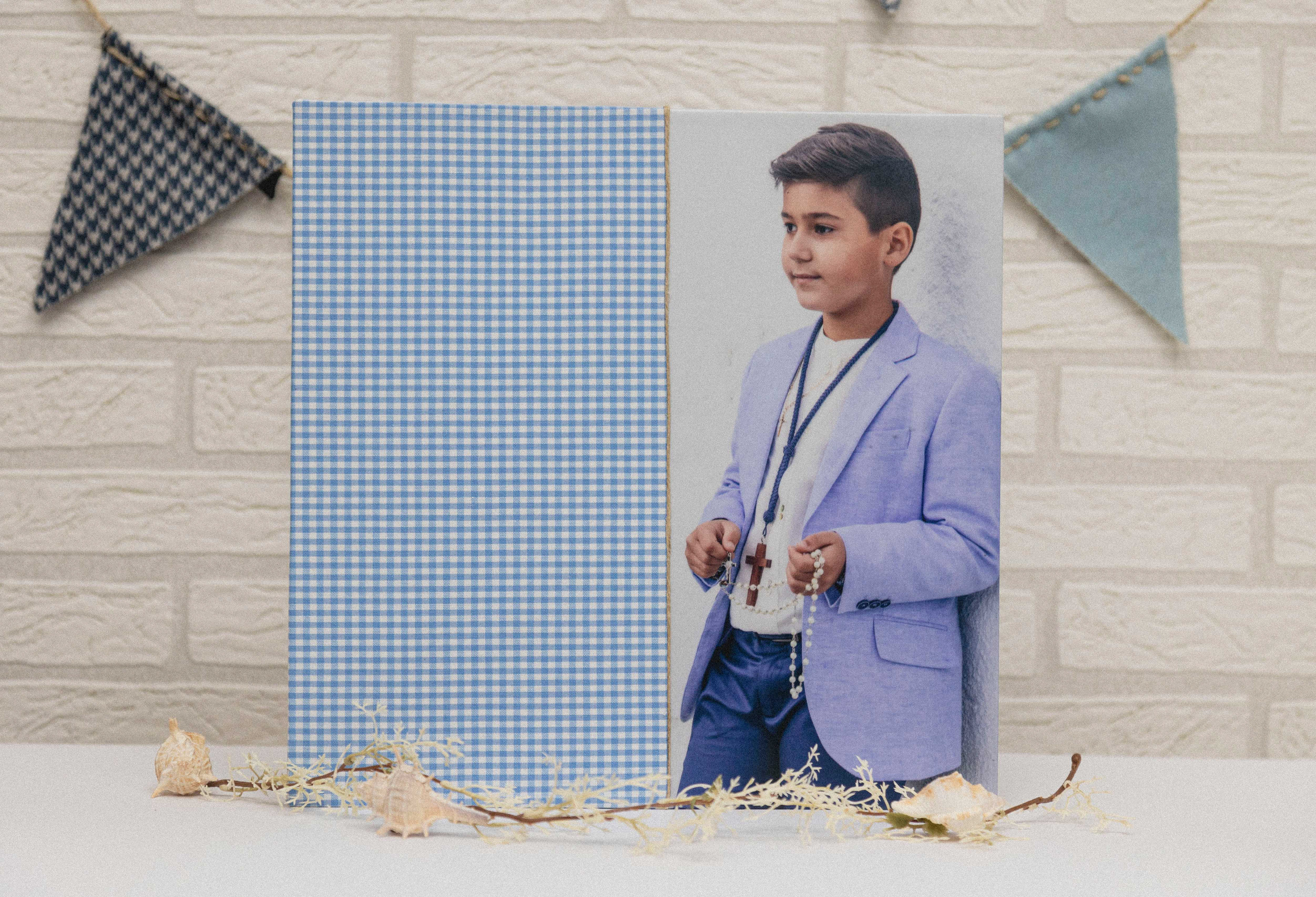 MODELO AB 170  MATERIAL CUDRITOS AZUL CLARITO CORDON FOTOGRAFIA 17X35