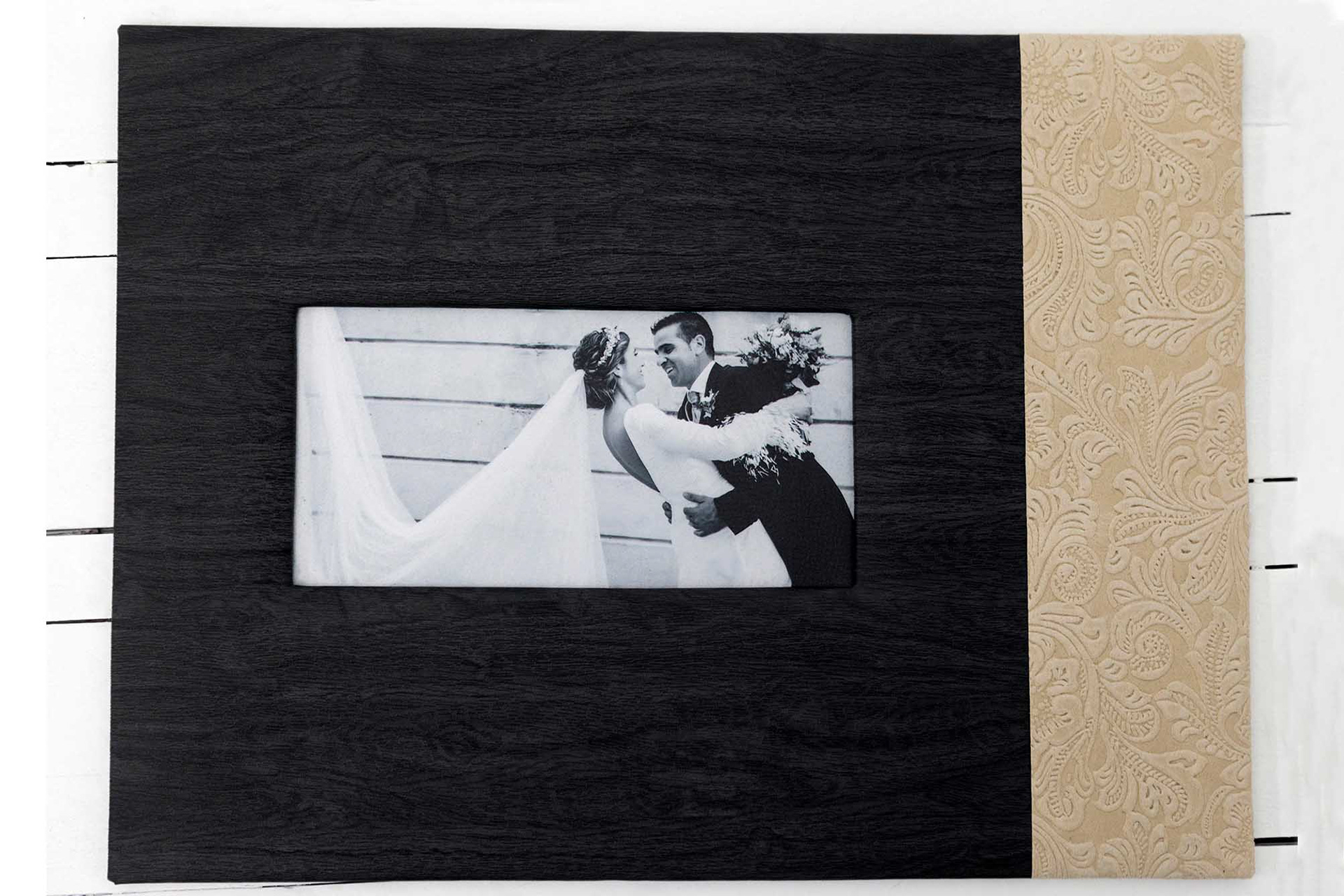 modelo eliseo. S+R   albun con trasera y lomo  orlando negro   - portada orlando negro con ventana 10x20y franja  sandokan beig   k