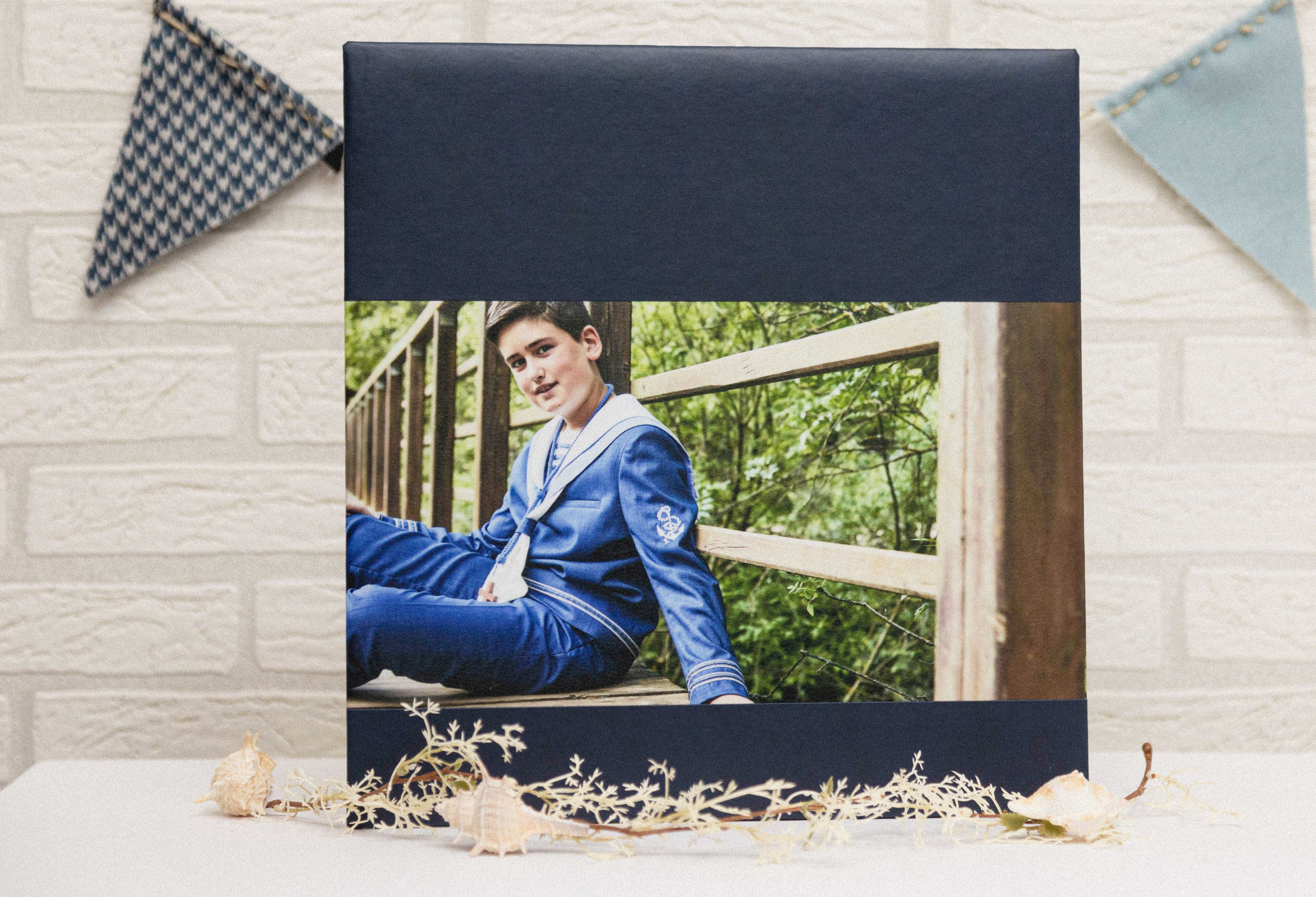 MODELO AB 175   MATERIAL POLIPIEL AZUL MARINO FOOTOGRFIA CENTRO 16X35