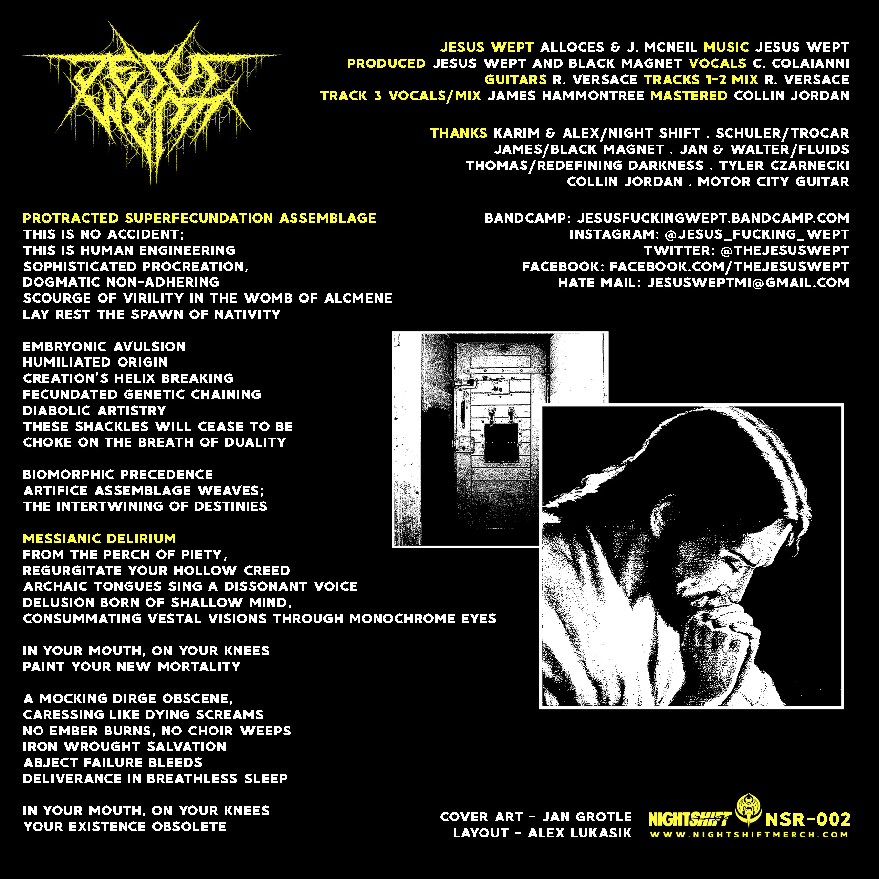12" insert (jesus wept) 