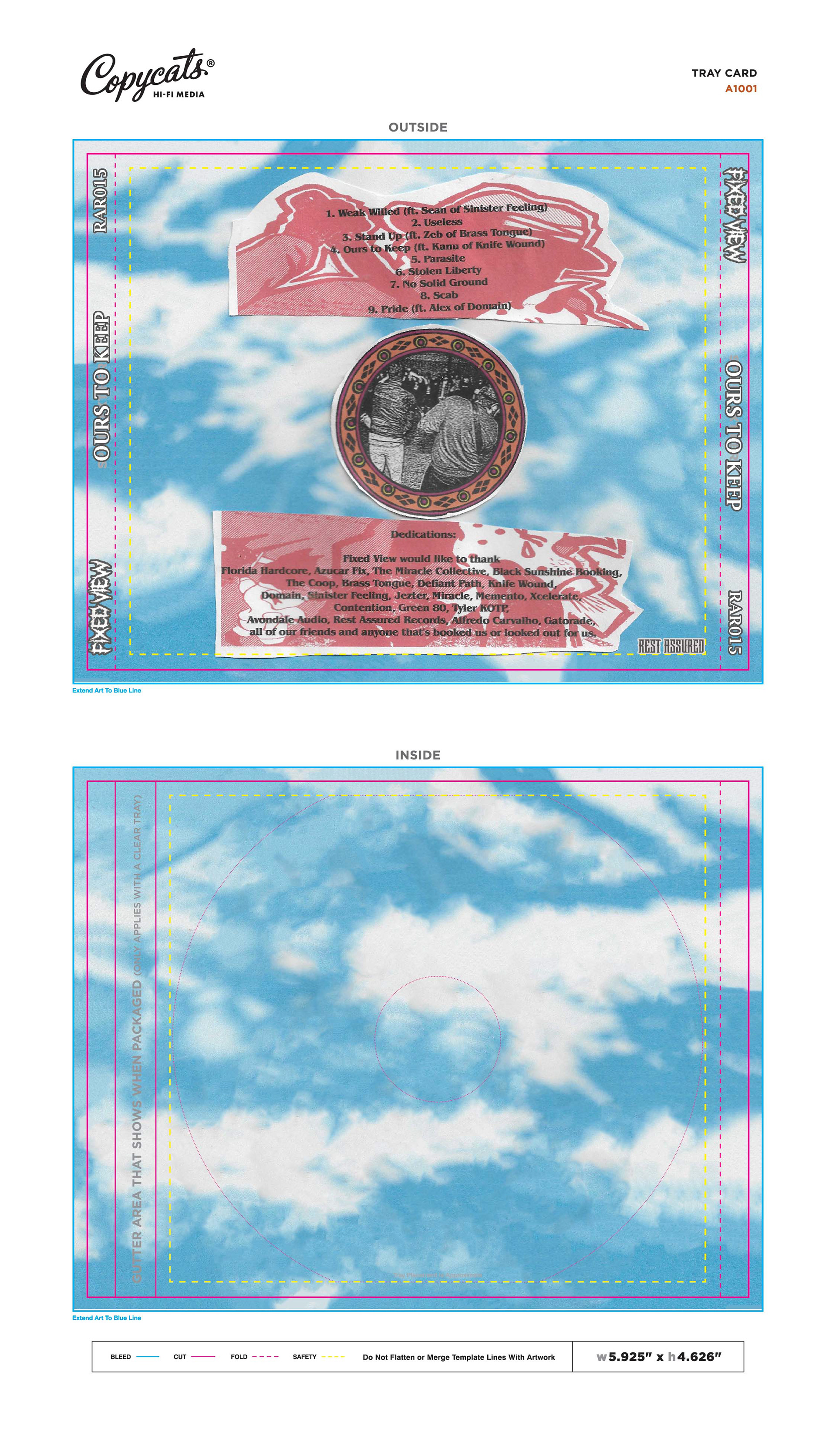 cd tray card